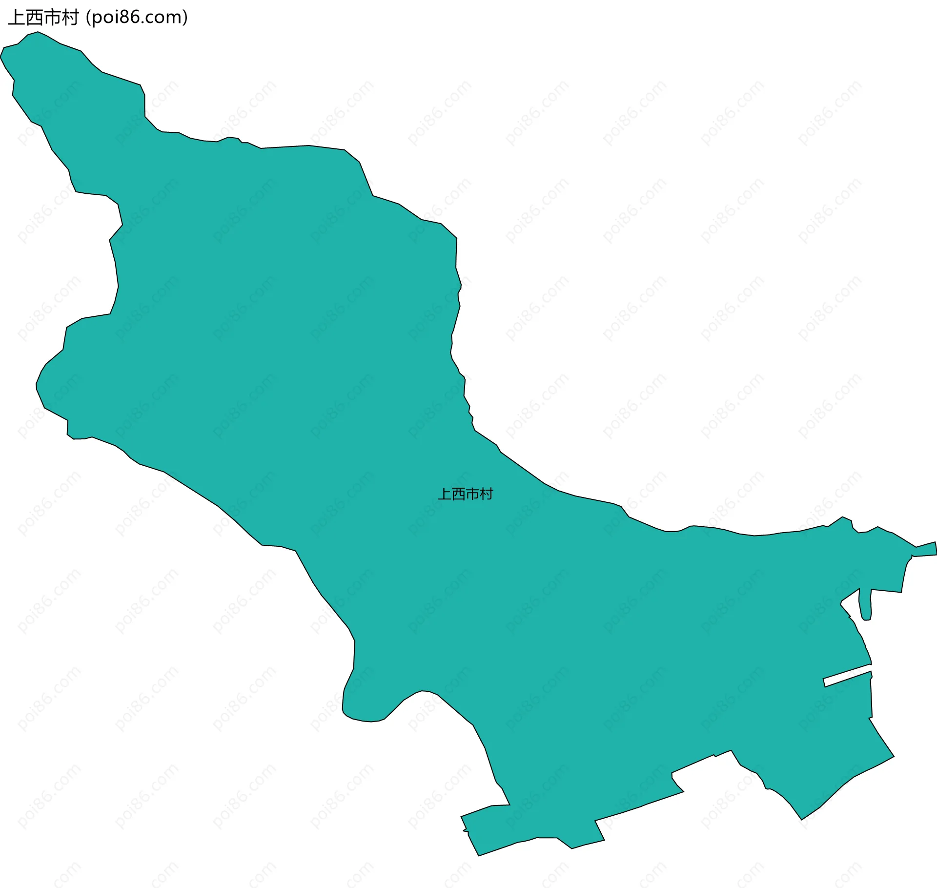 上西市村边界地图