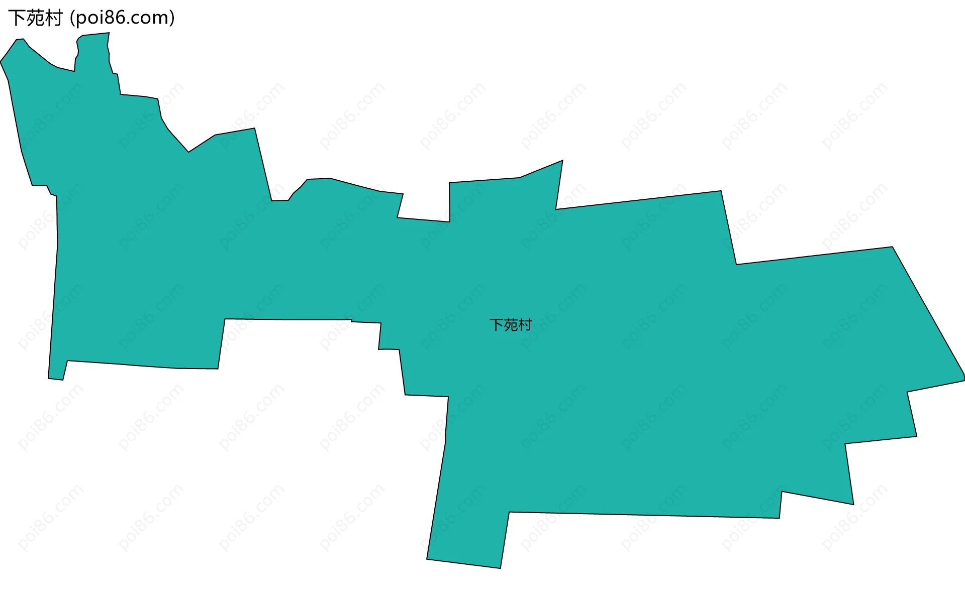 下苑村边界地图