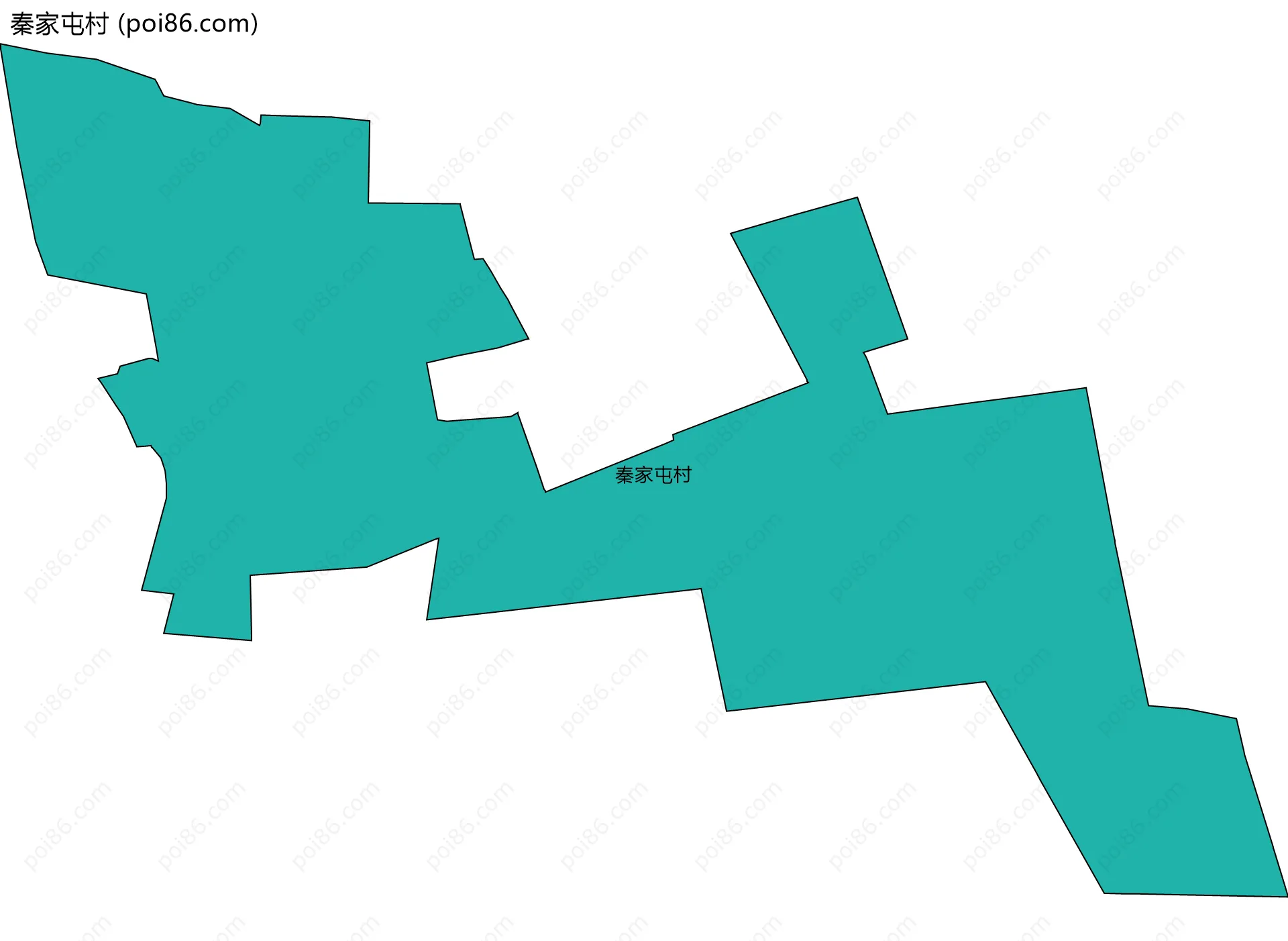 秦家屯村边界地图