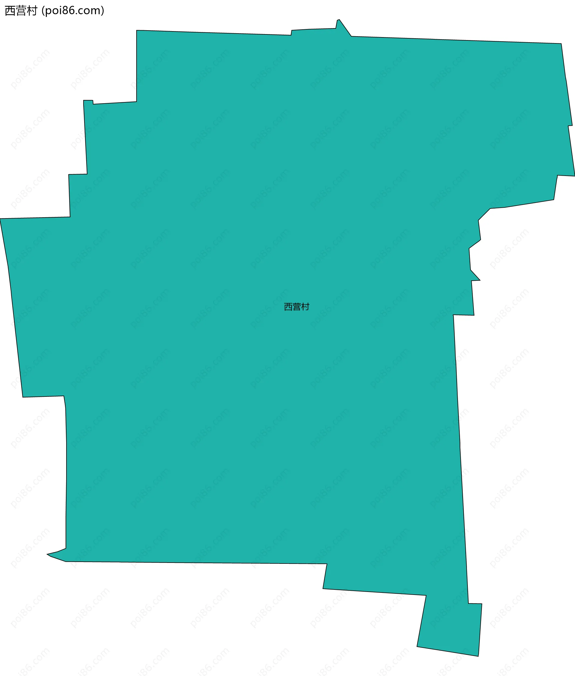 西营村边界地图