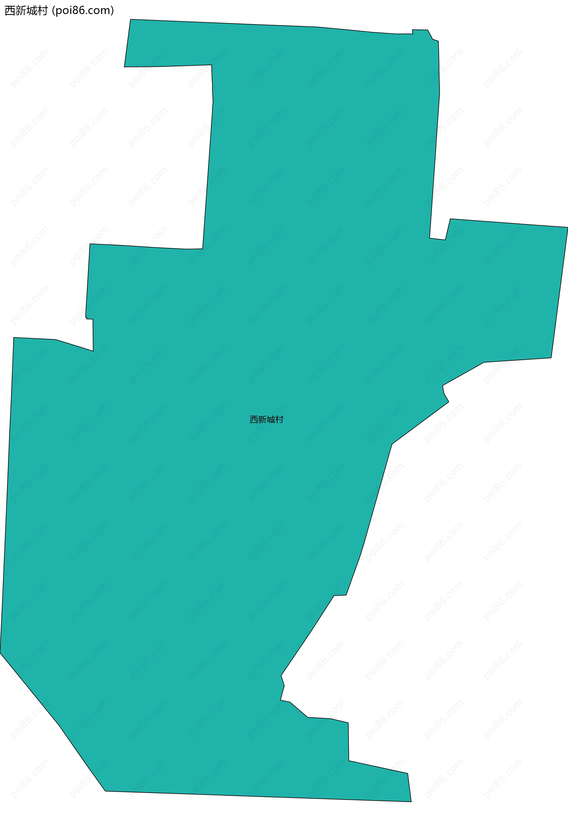 西新城村边界地图
