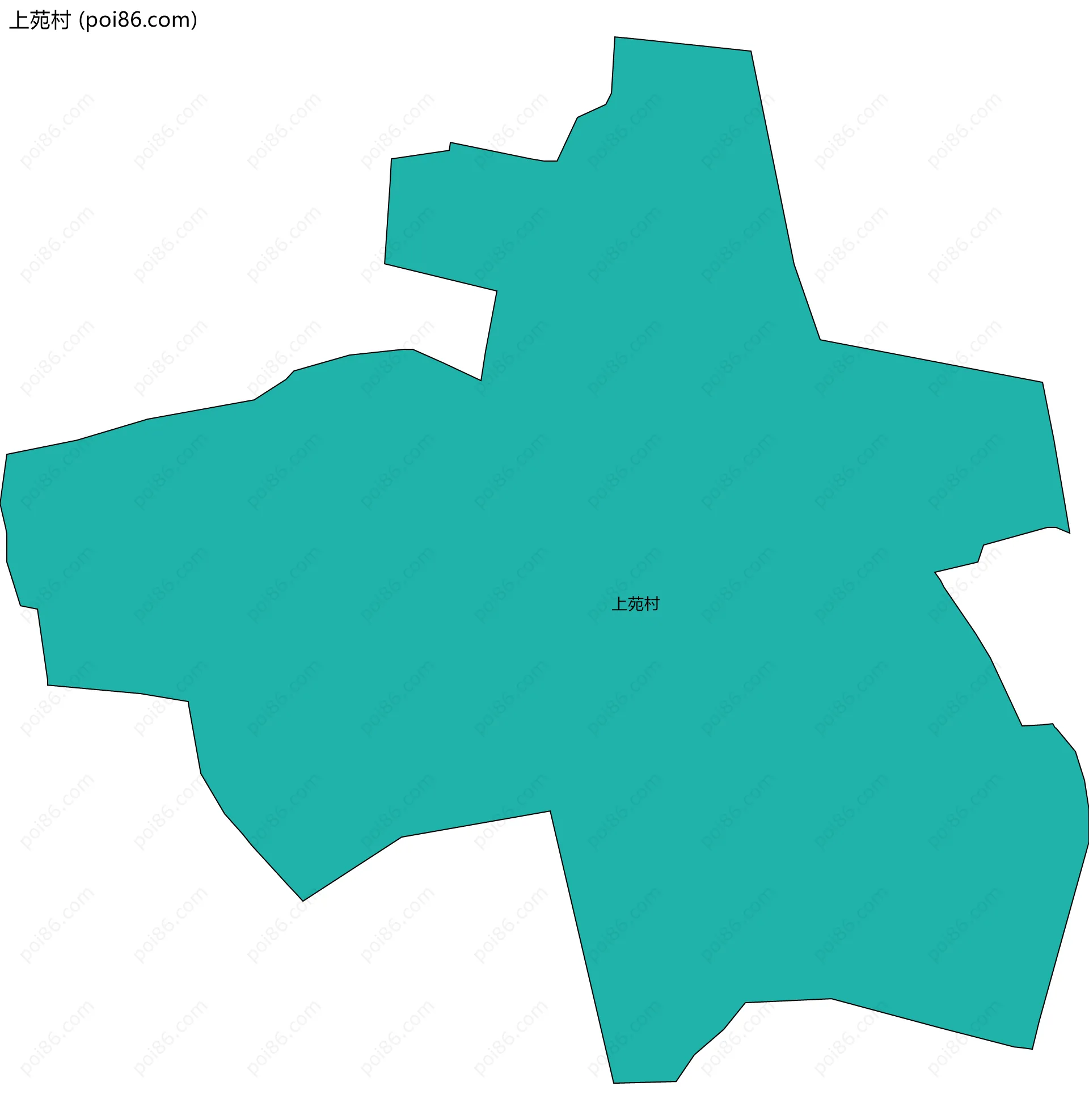 上苑村边界地图