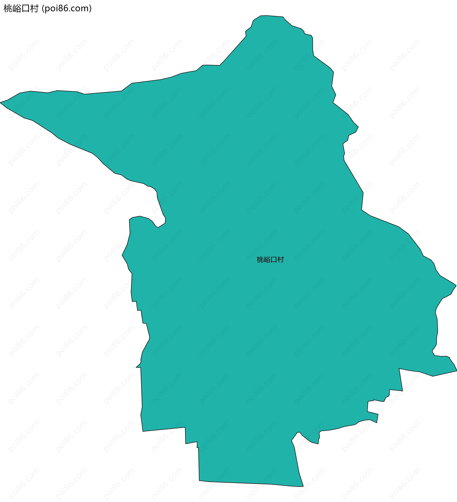 桃峪口村边界地图