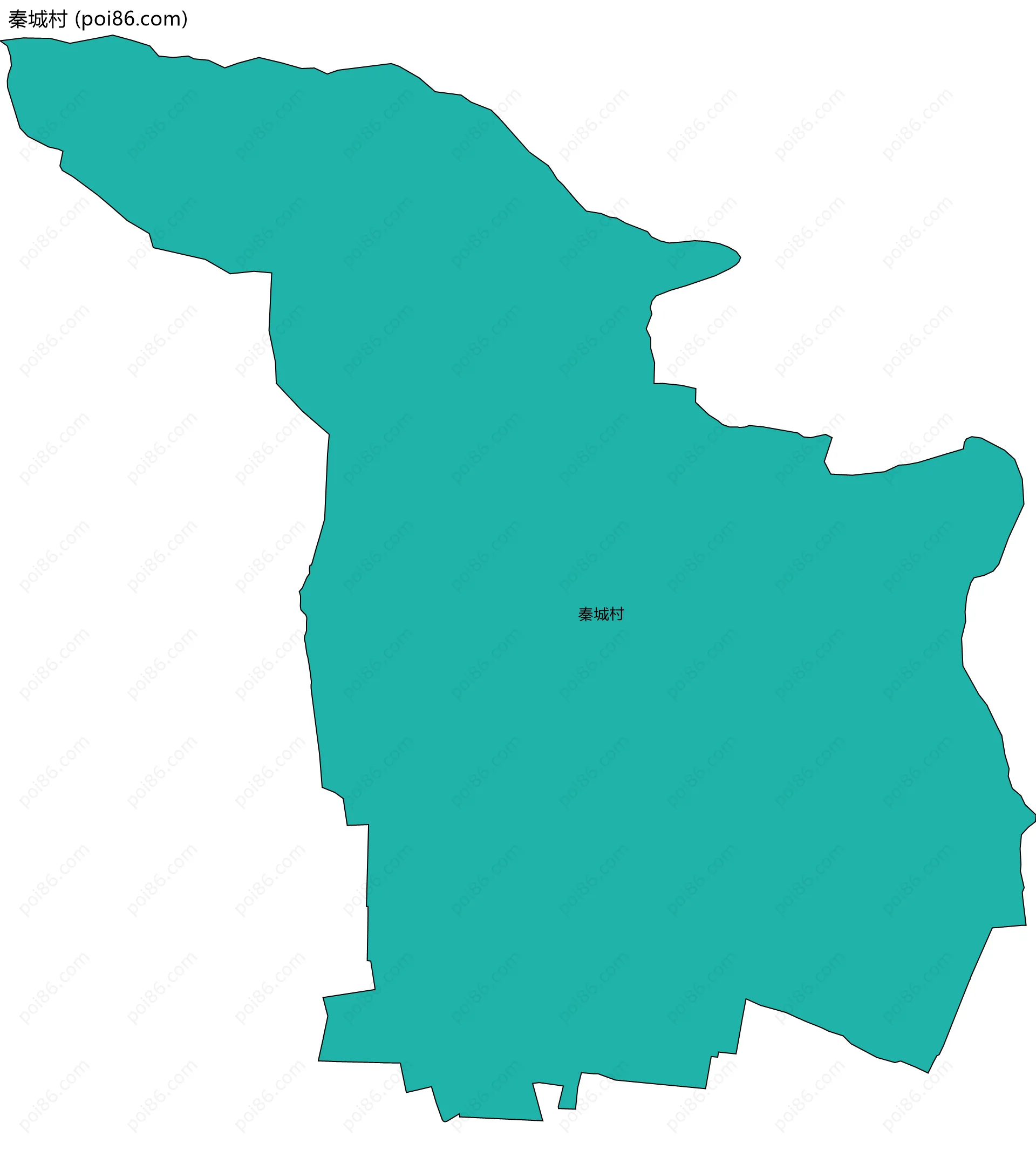 秦城村边界地图