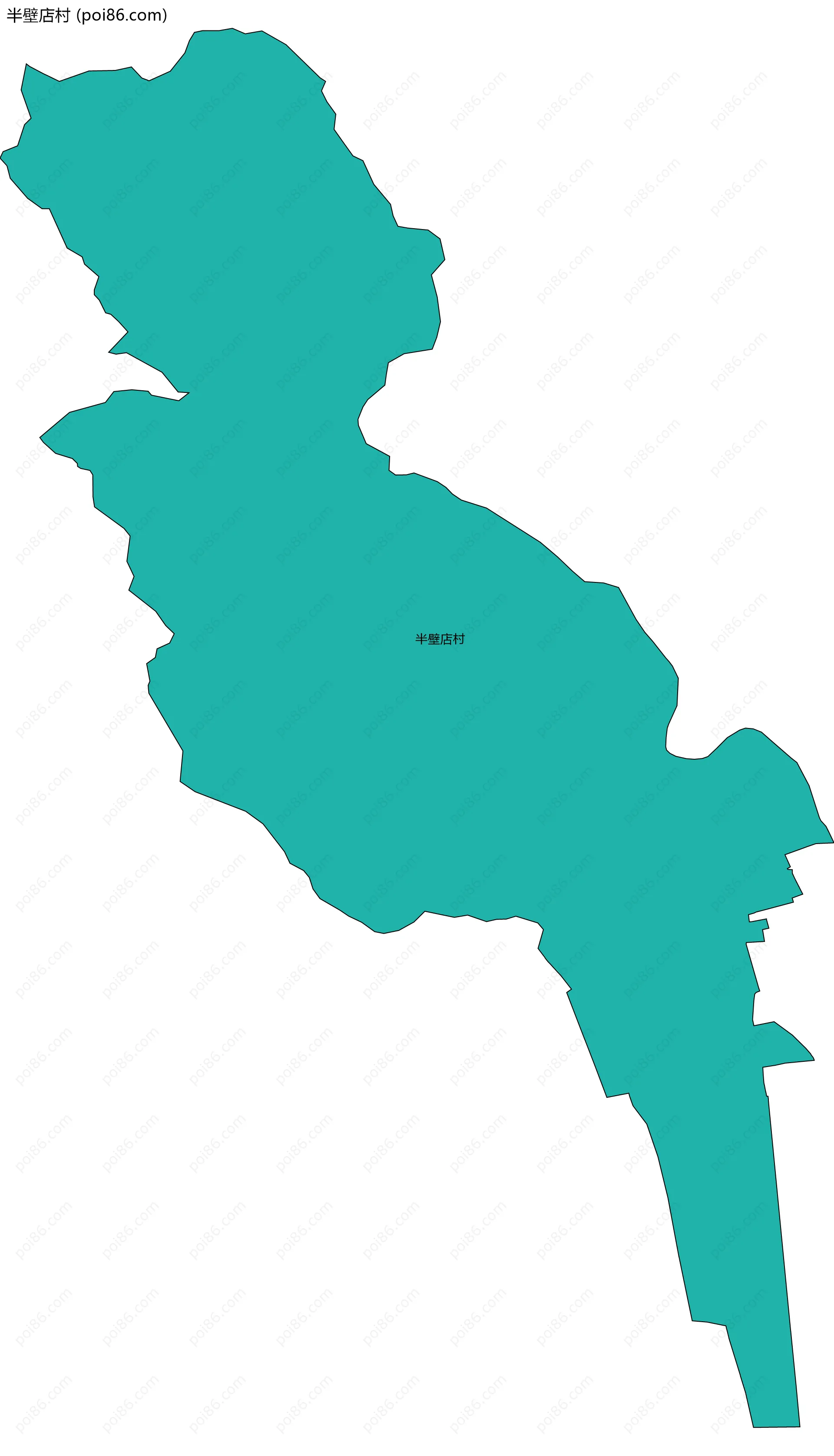 半壁店村边界地图