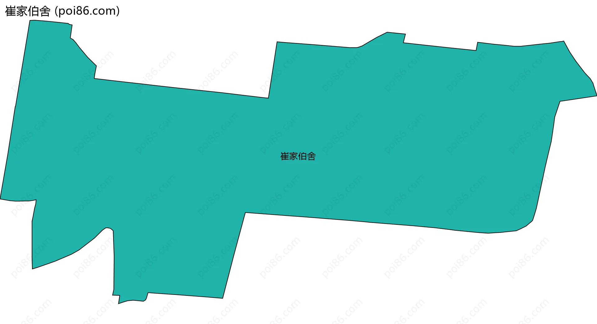 崔家伯舍边界地图