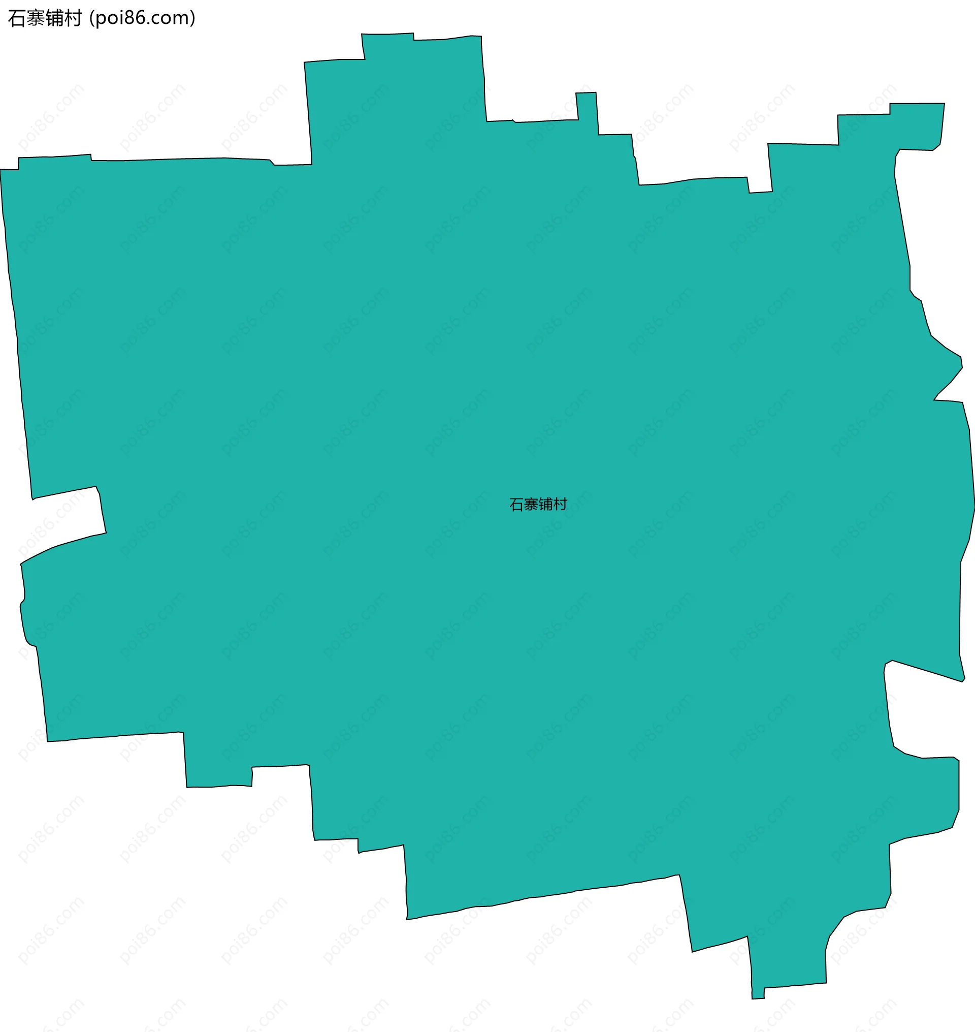 石寨铺村边界地图