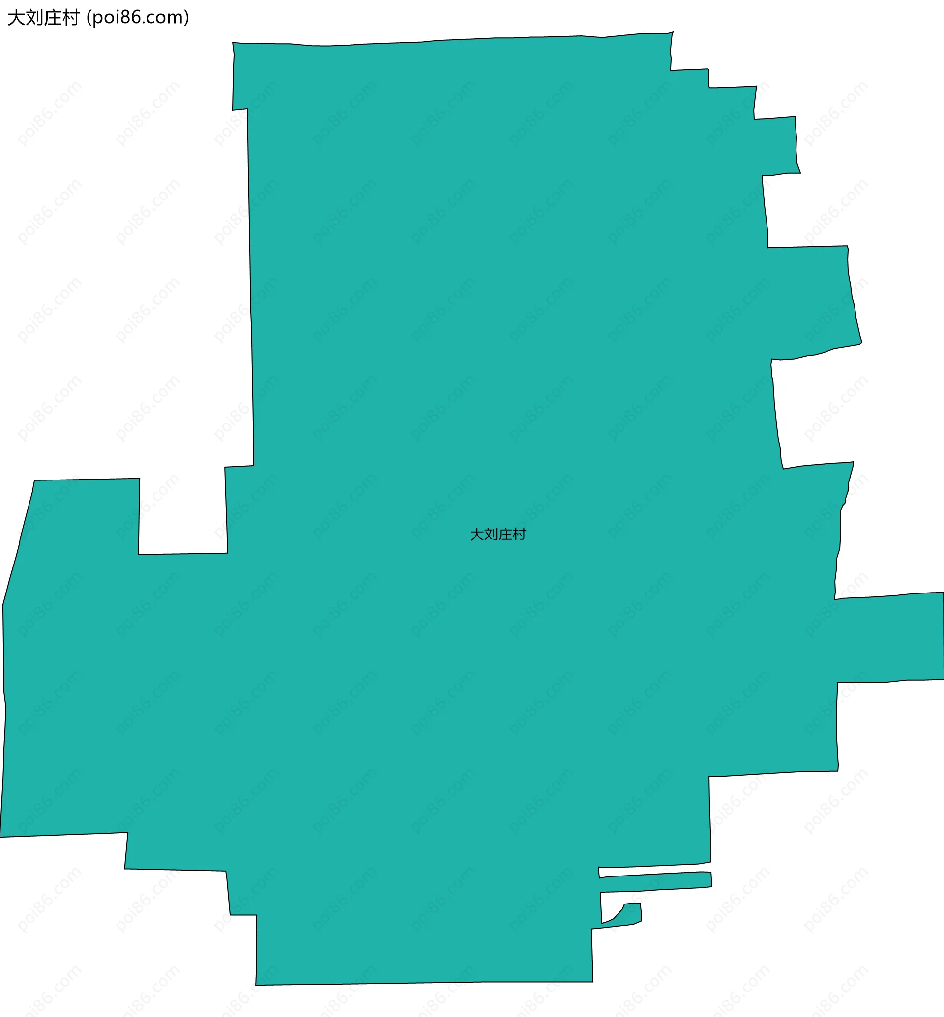 大刘庄村边界地图