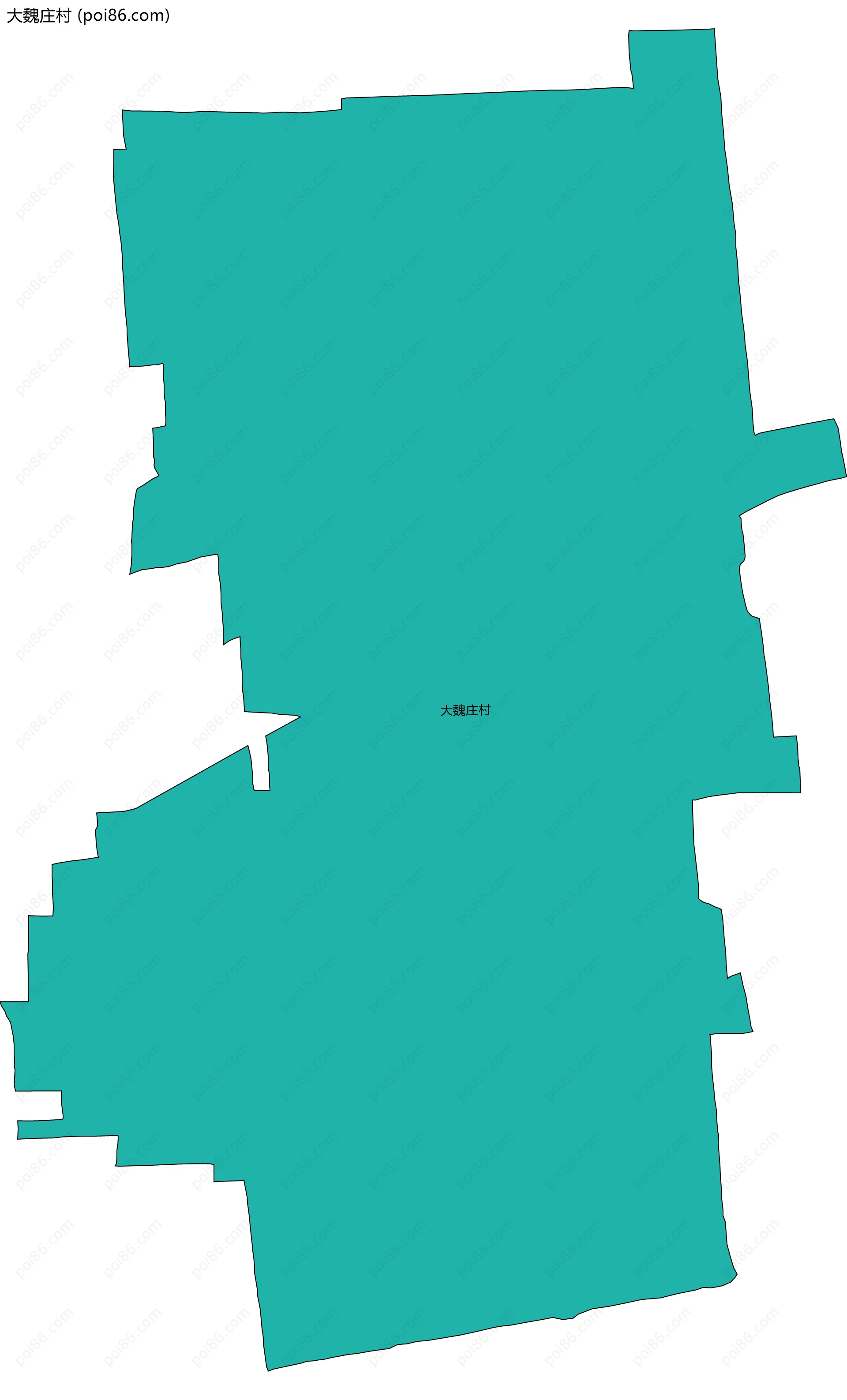 大魏庄村边界地图