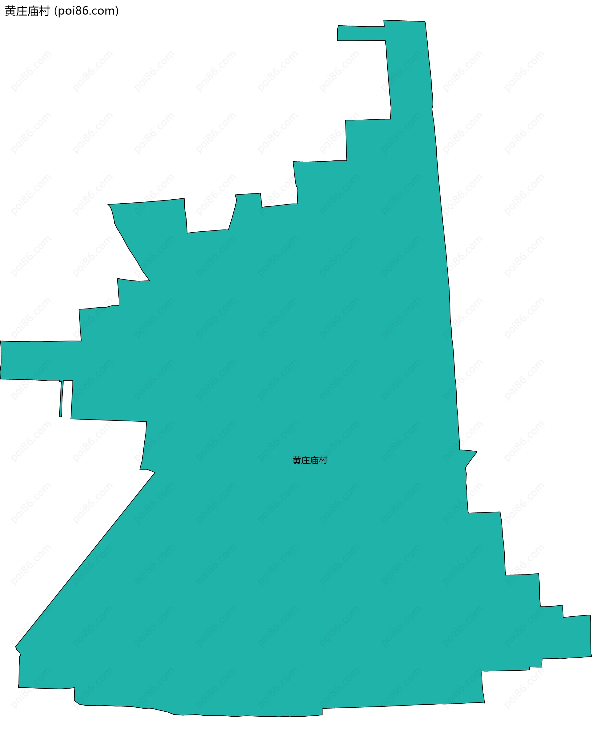 黄庄庙村边界地图