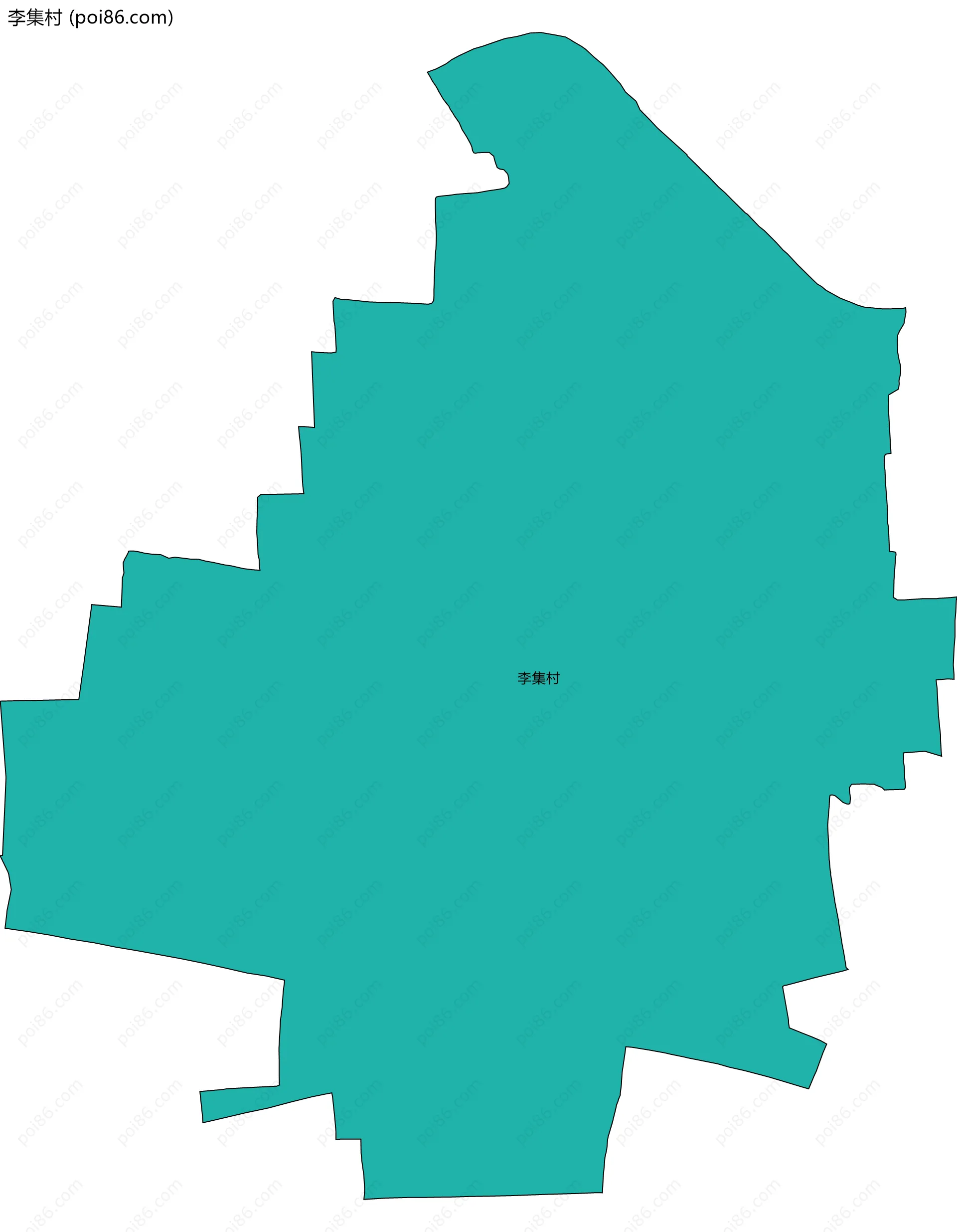 李集村边界地图