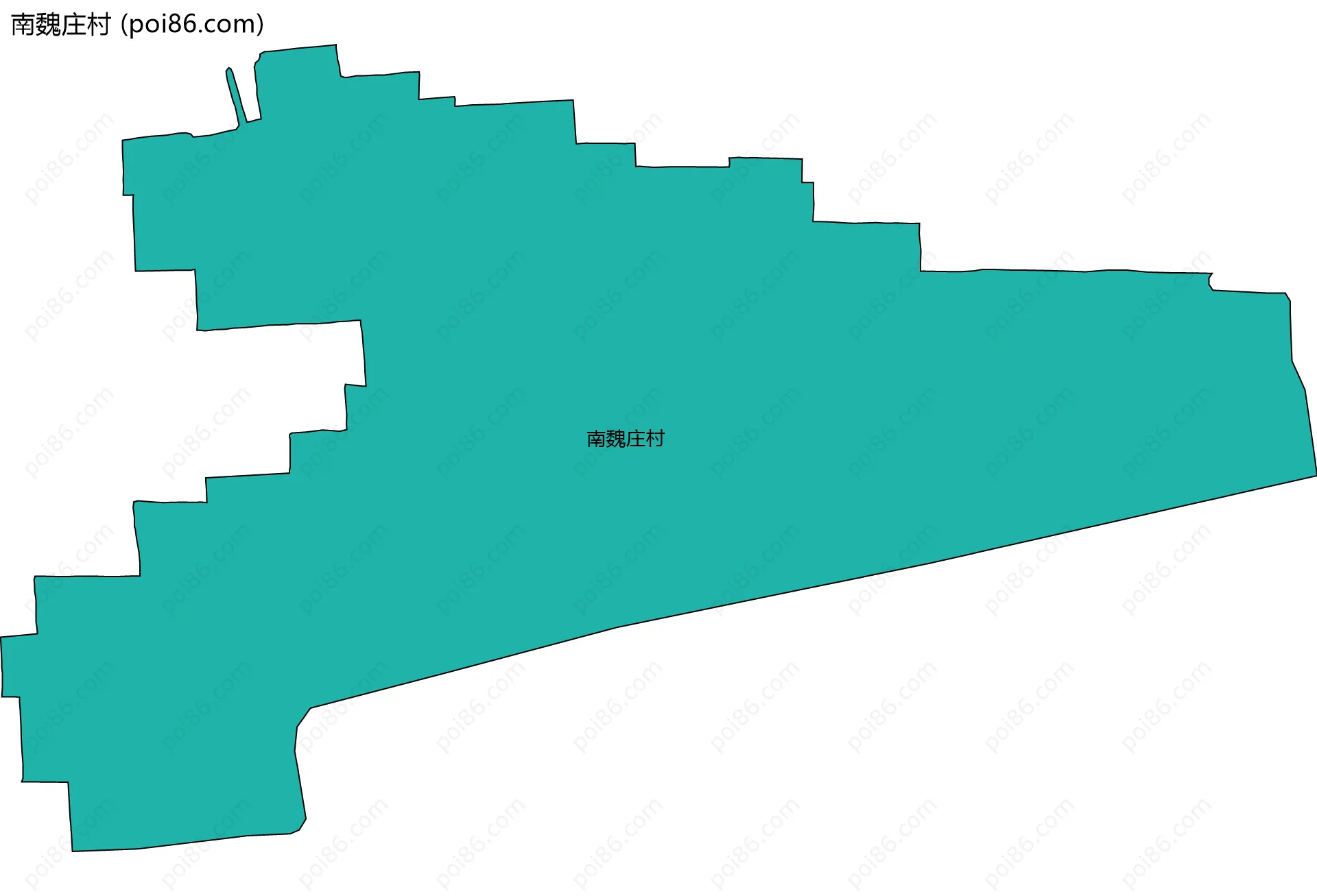 南魏庄村边界地图