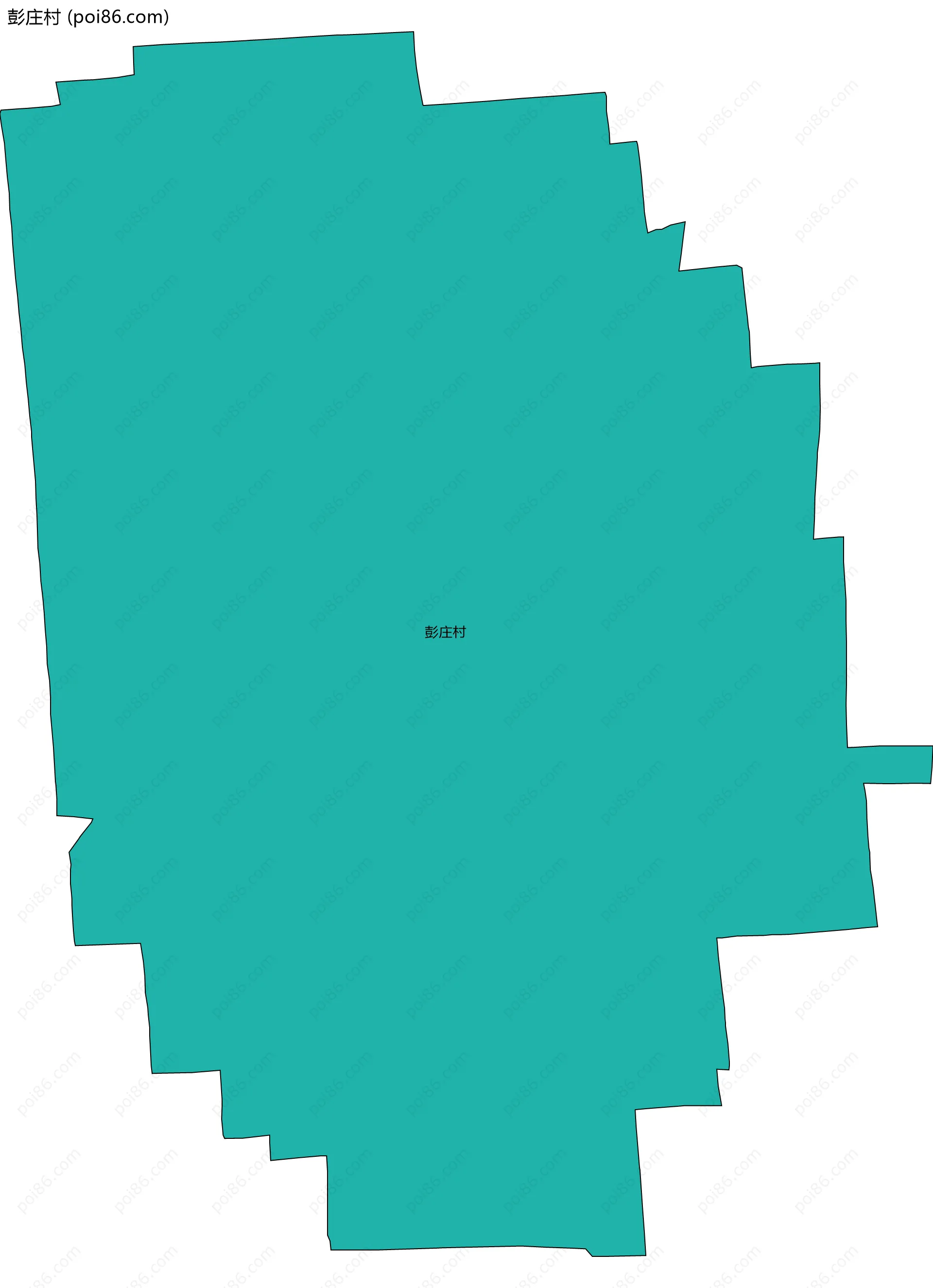 彭庄村边界地图