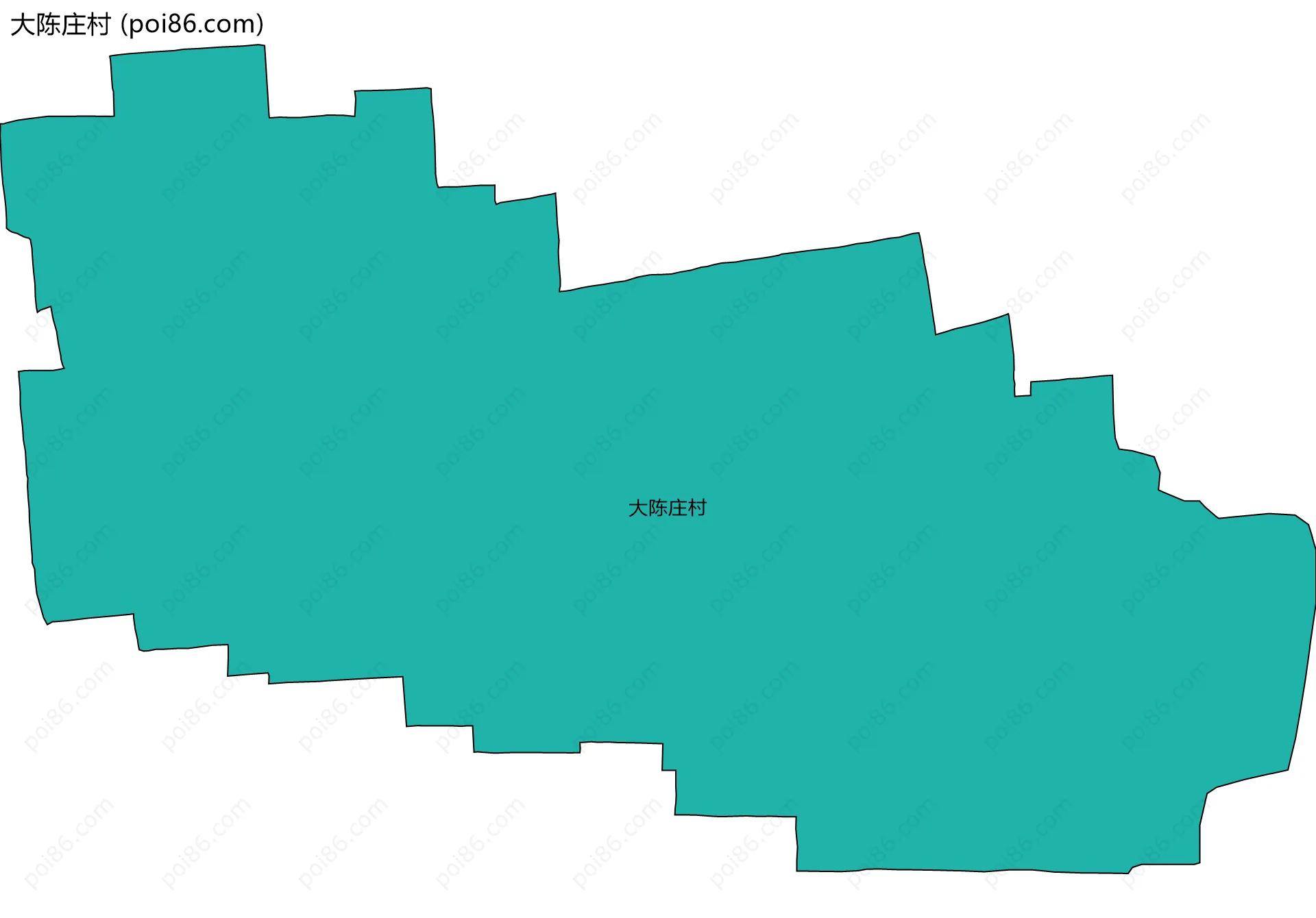 大陈庄村边界地图