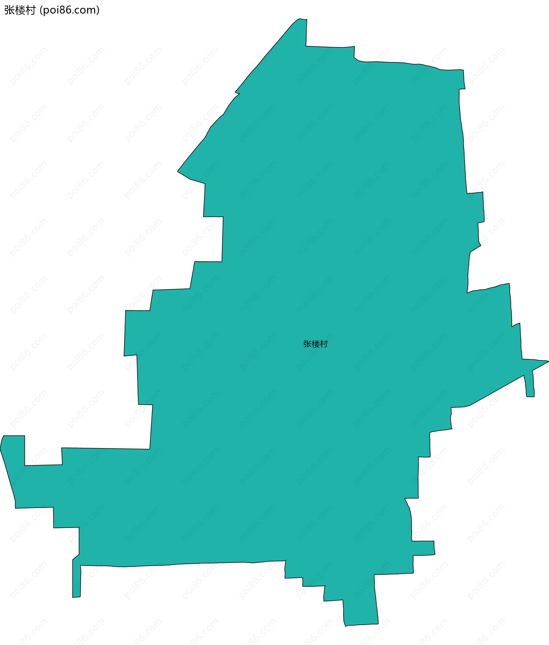 张楼村边界地图