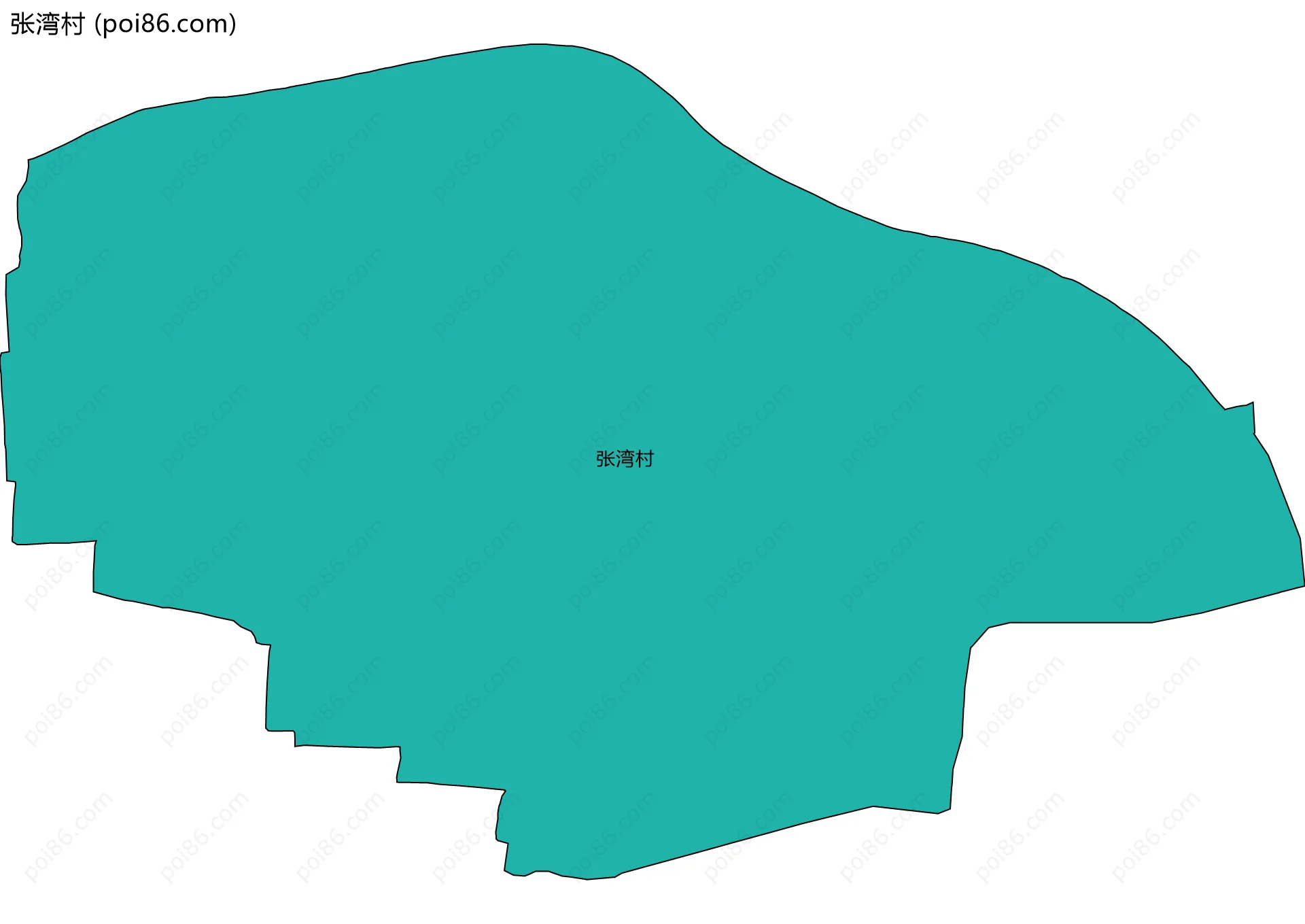 张湾村边界地图