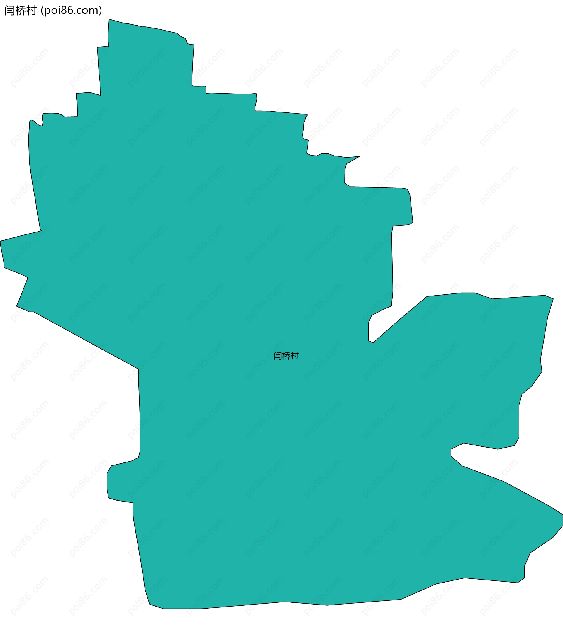 闫桥村边界地图