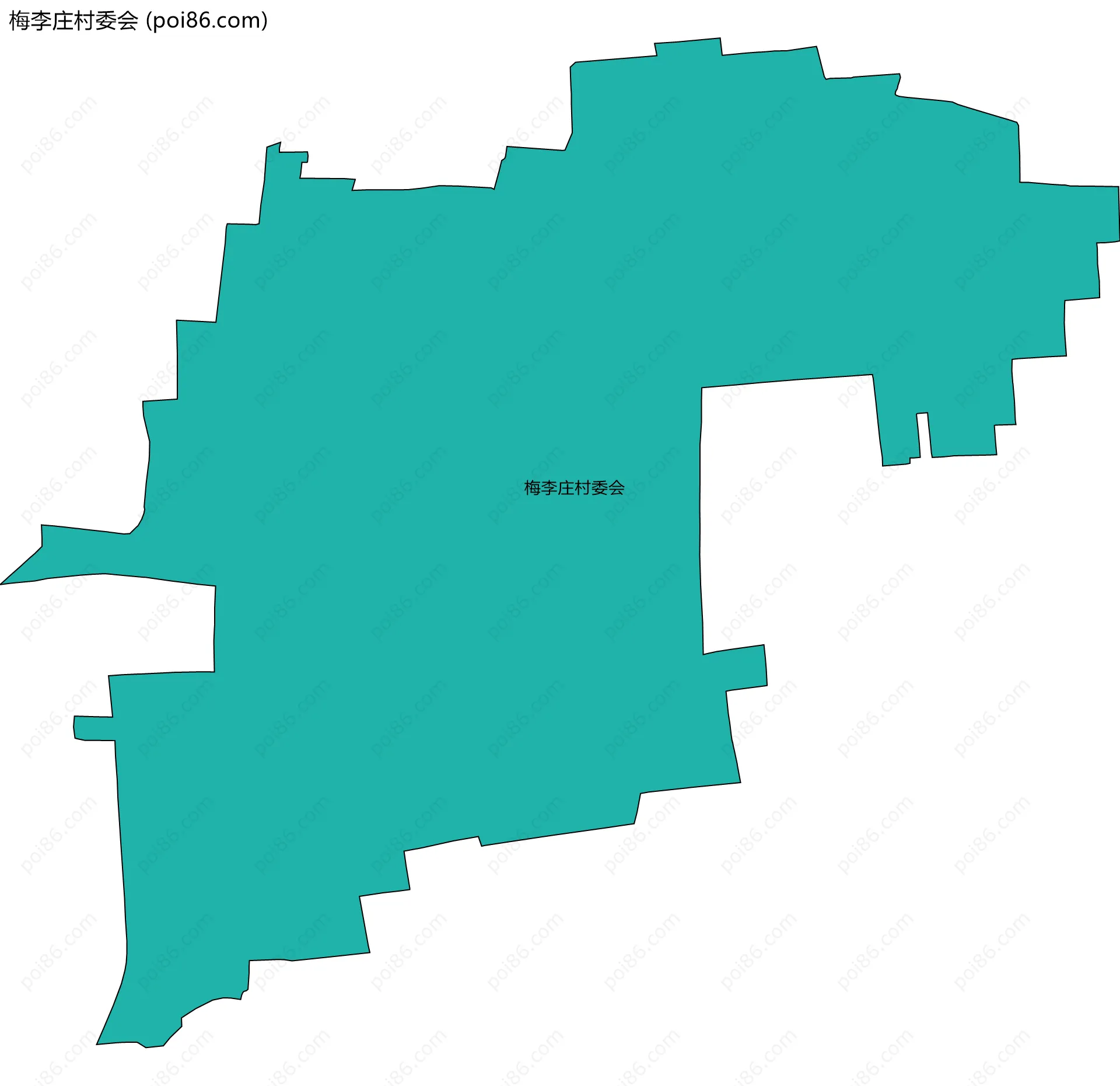 梅李庄村委会边界地图