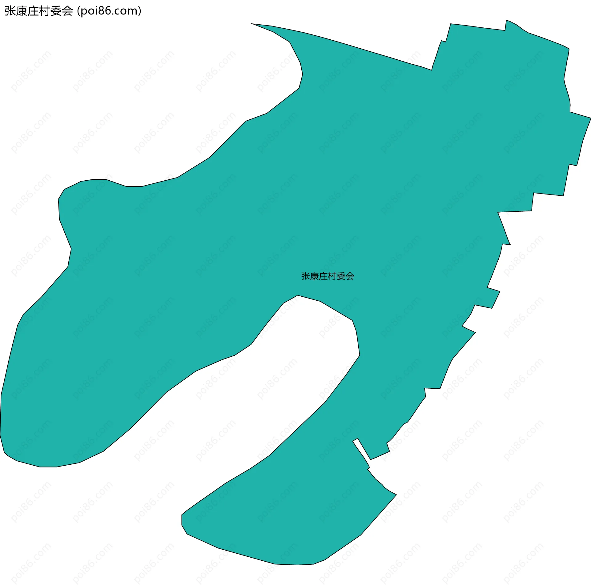 张康庄村委会边界地图