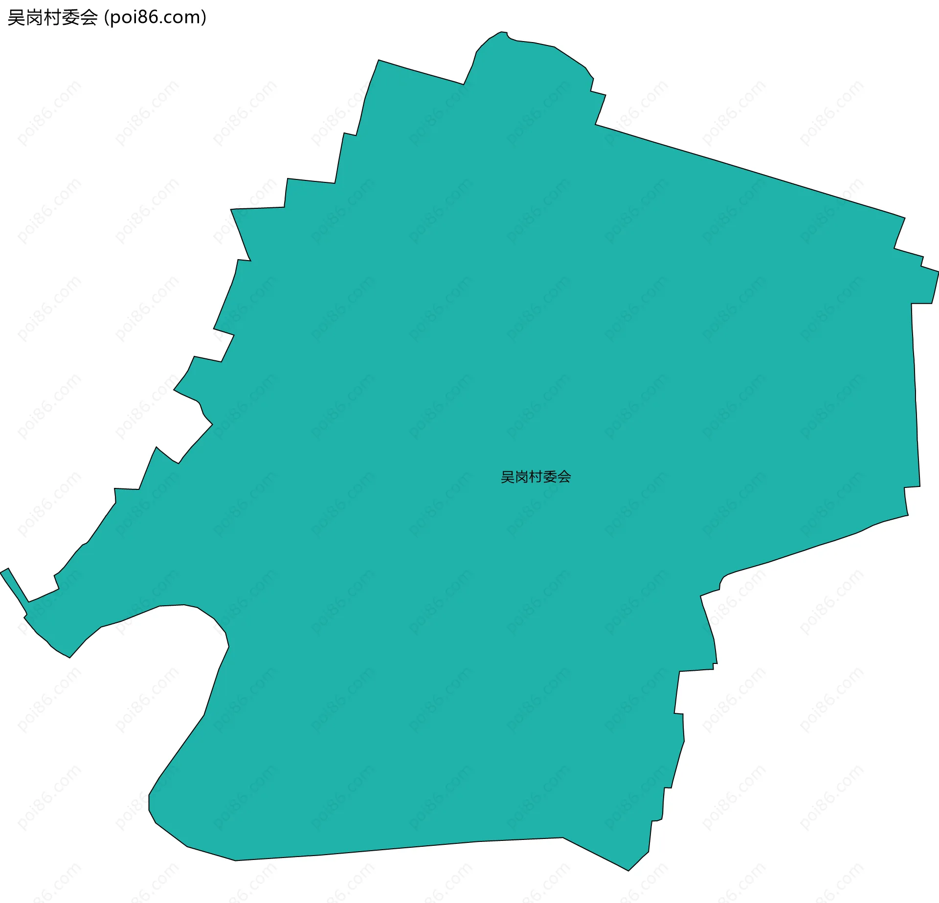 吴岗村委会边界地图