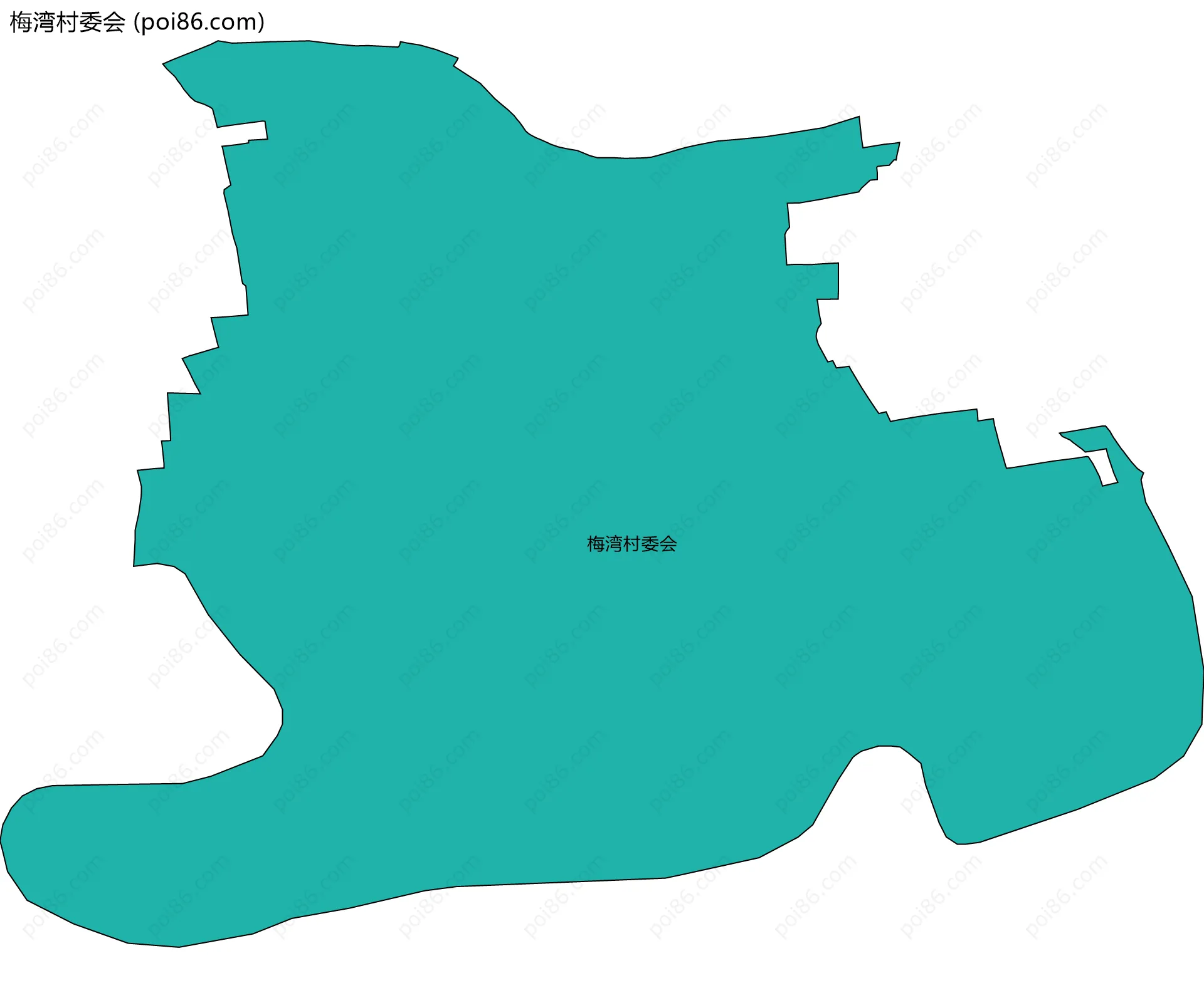 梅湾村委会边界地图
