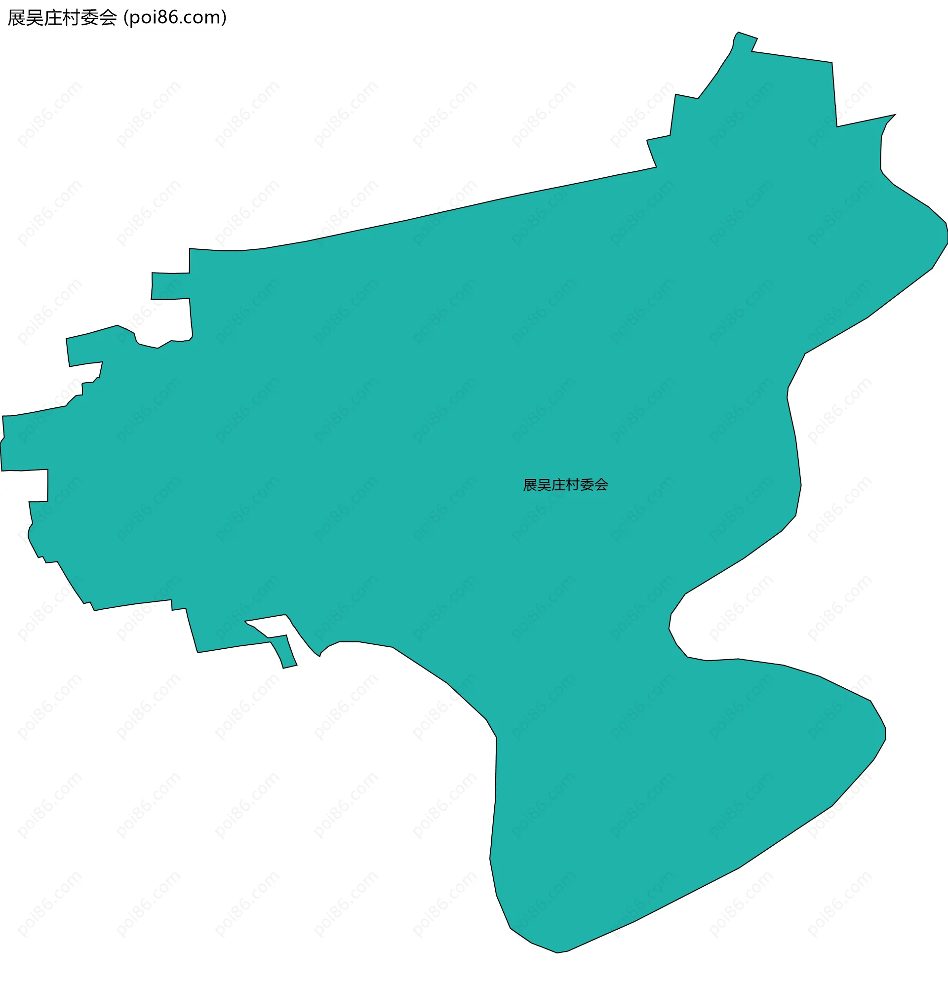 展吴庄村委会边界地图