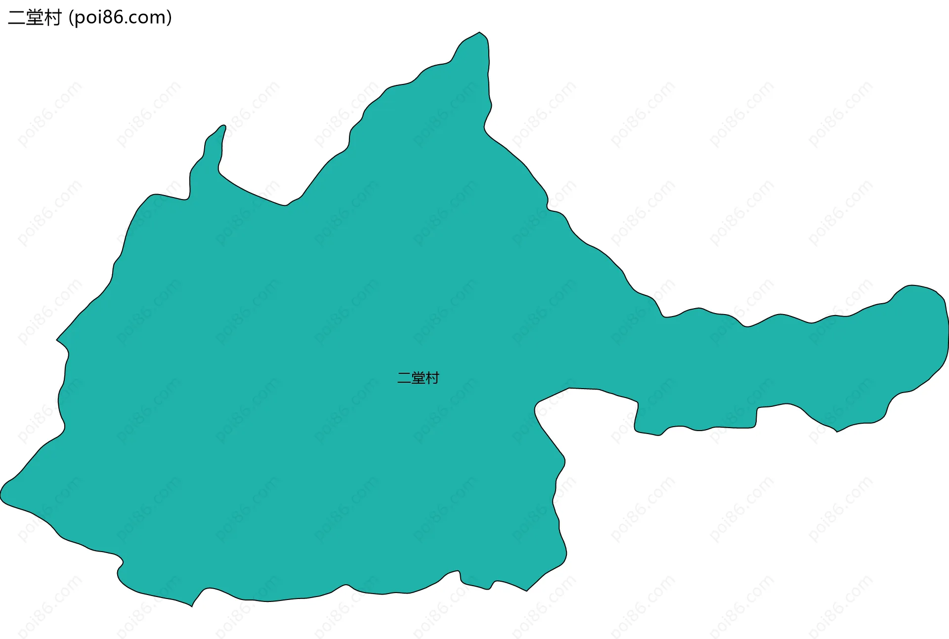 二堂村边界地图