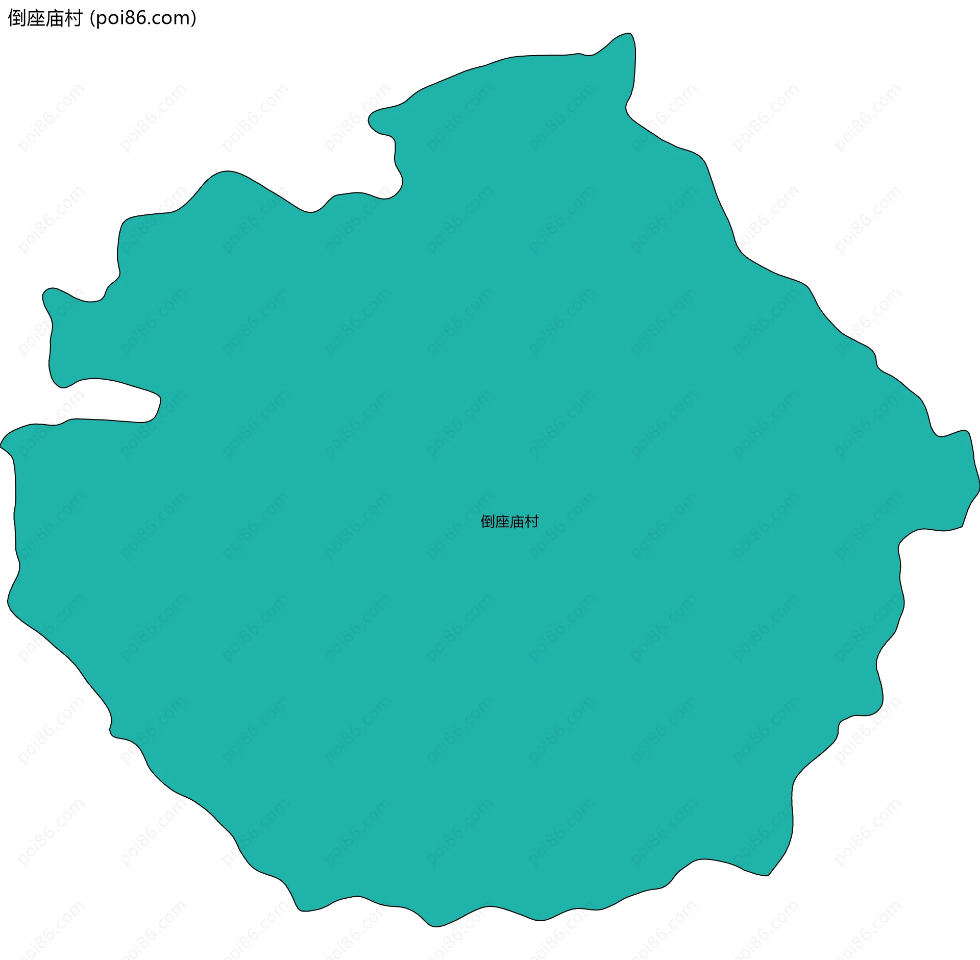 倒座庙村边界地图