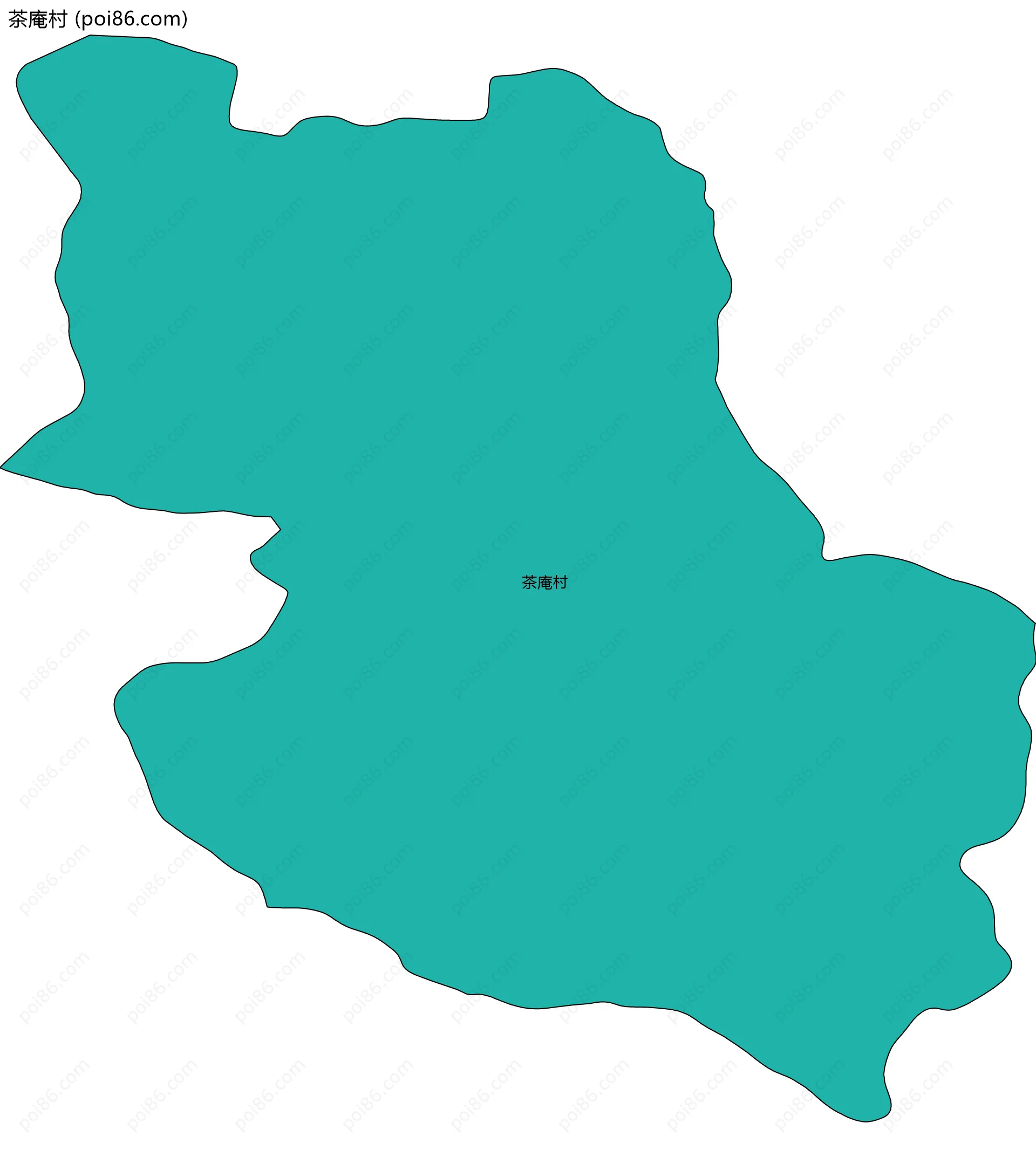 茶庵村边界地图