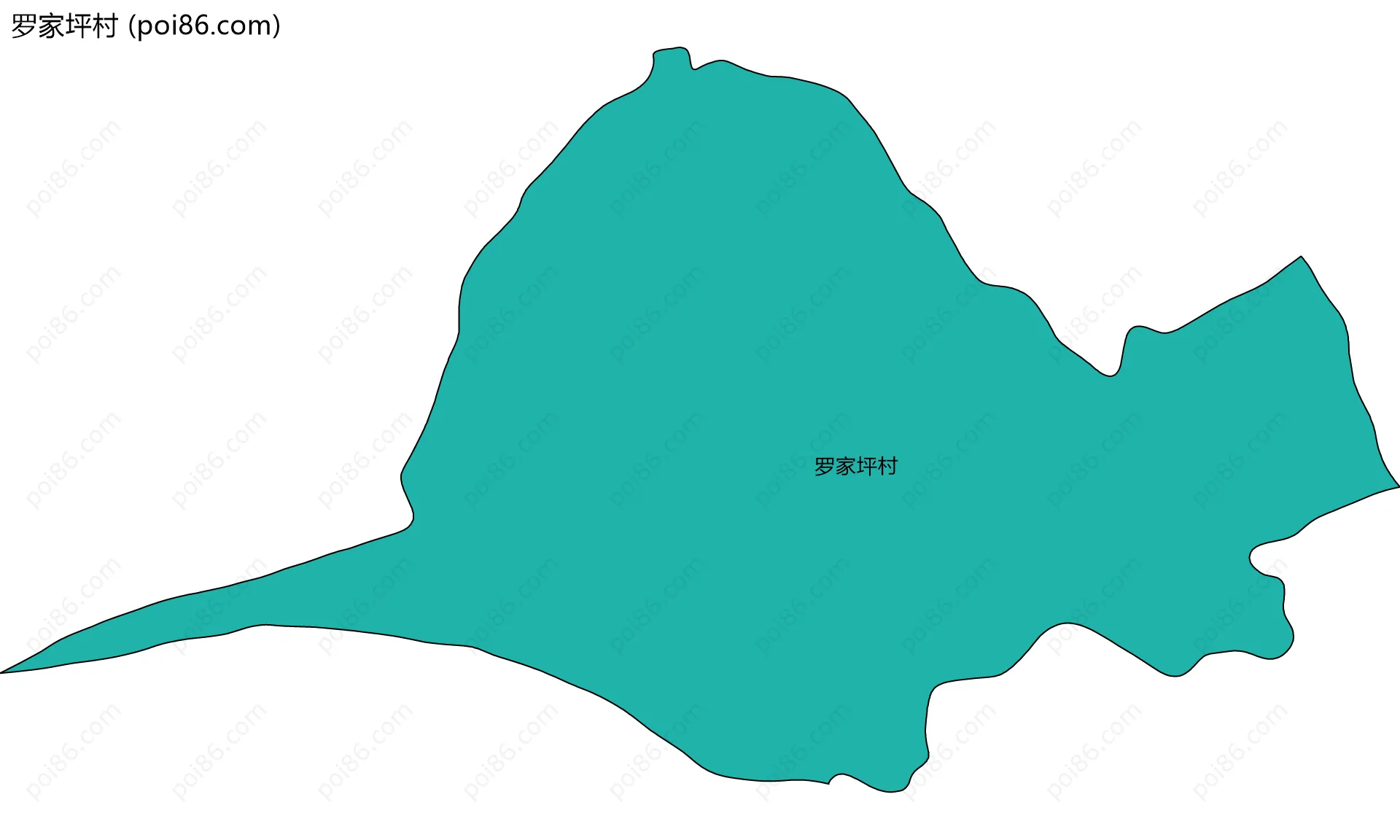 罗家坪村边界地图