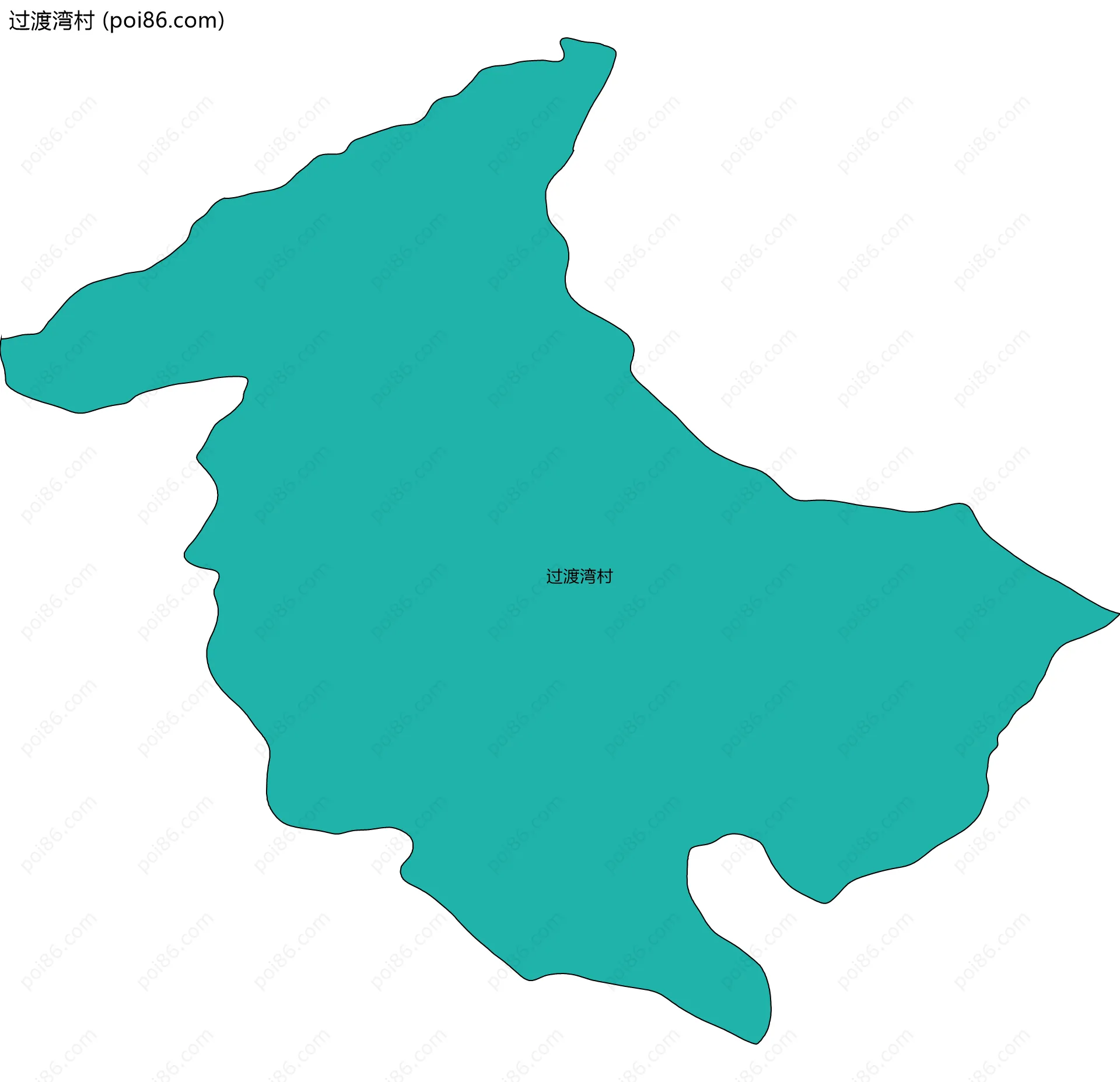 过渡湾村边界地图