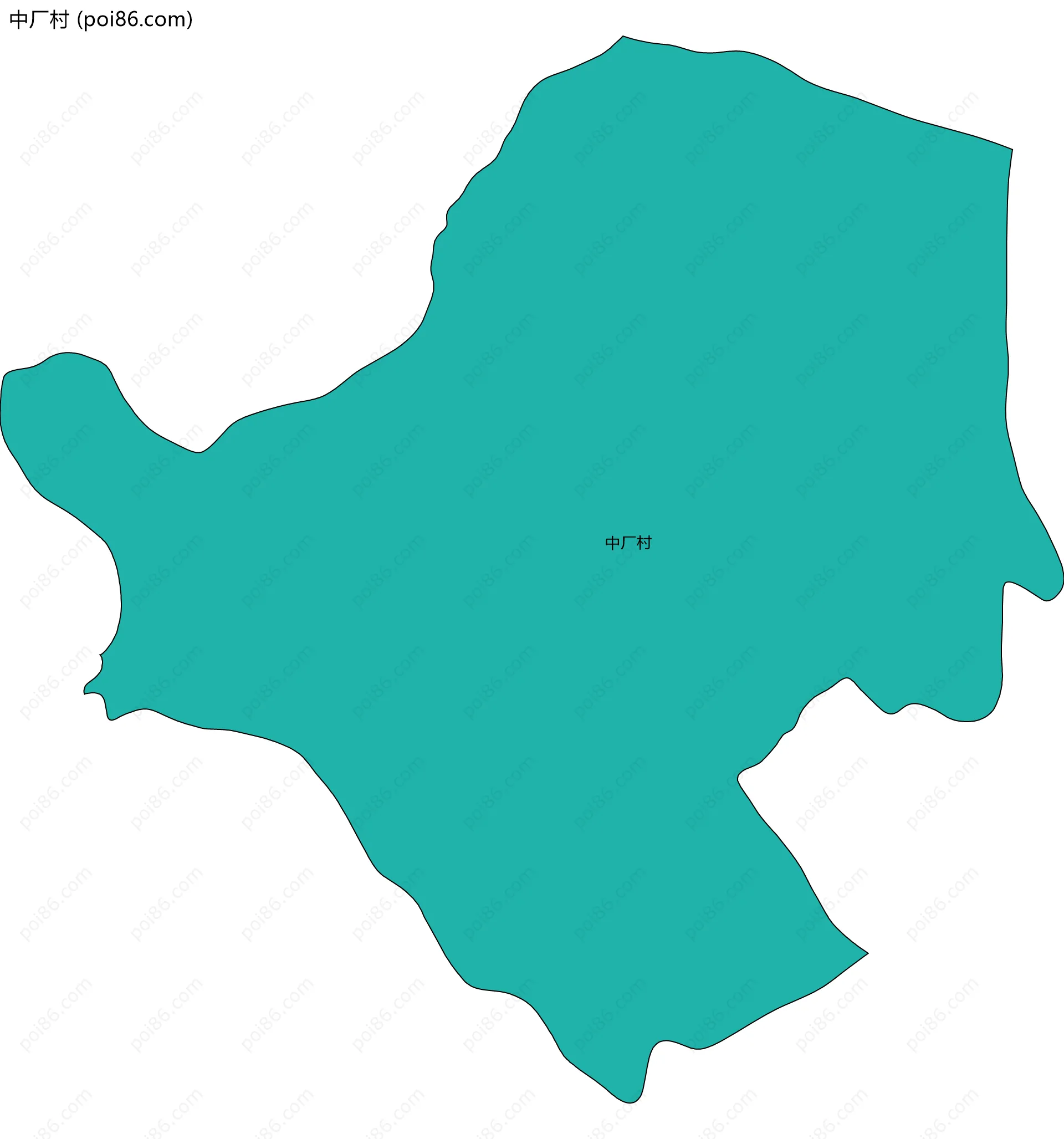 中厂村边界地图