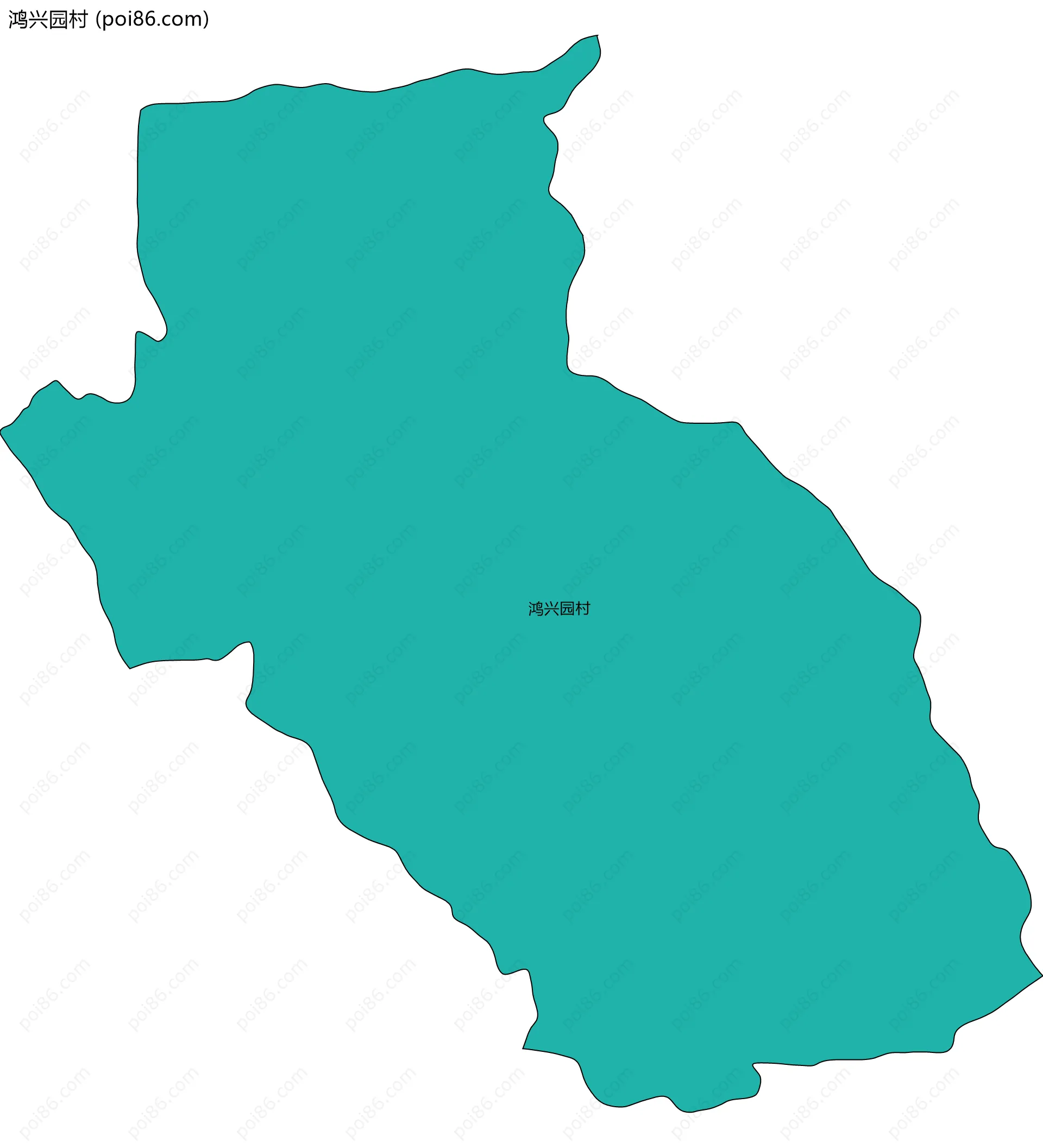 鸿兴园村边界地图