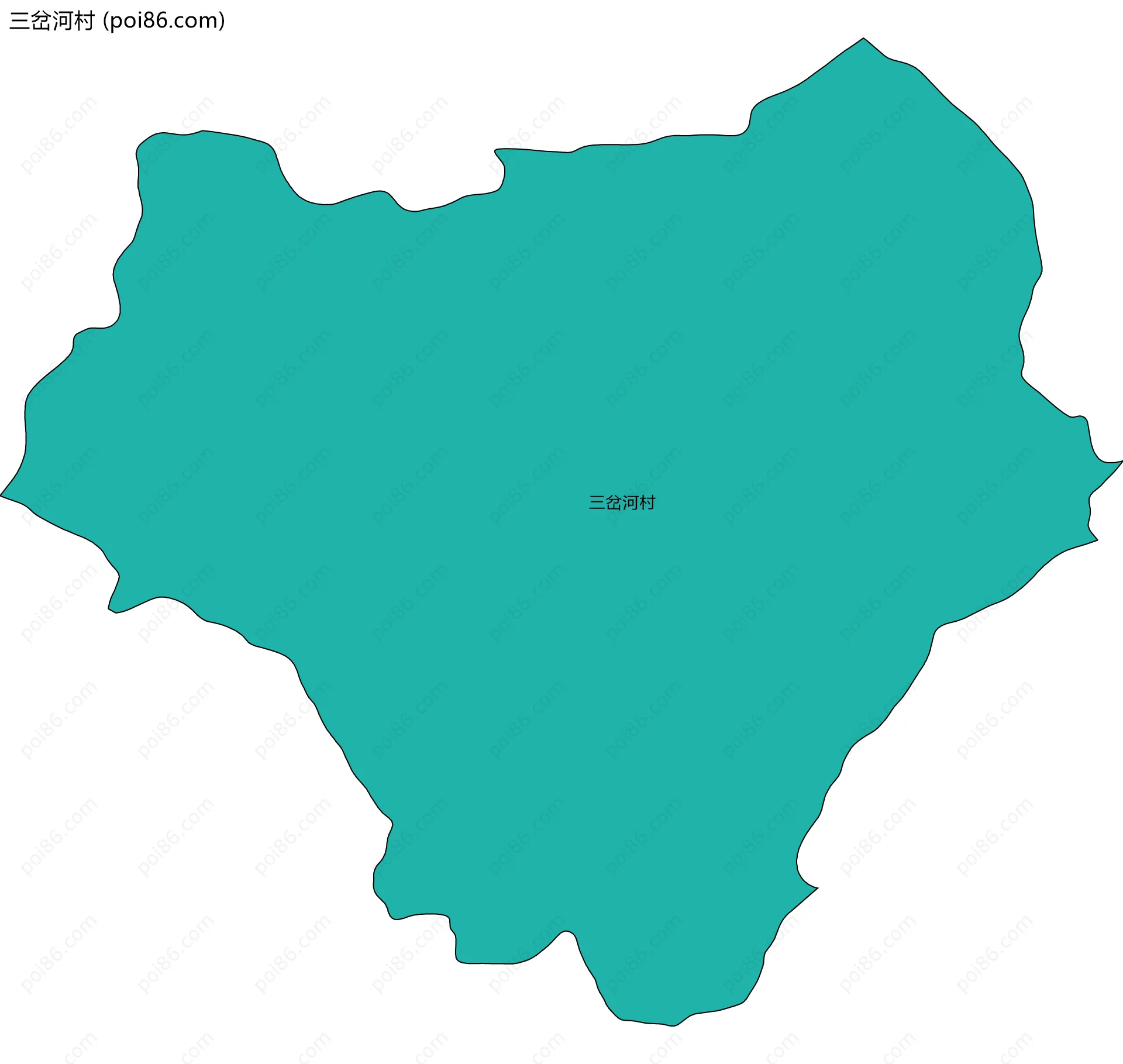三岔河村边界地图
