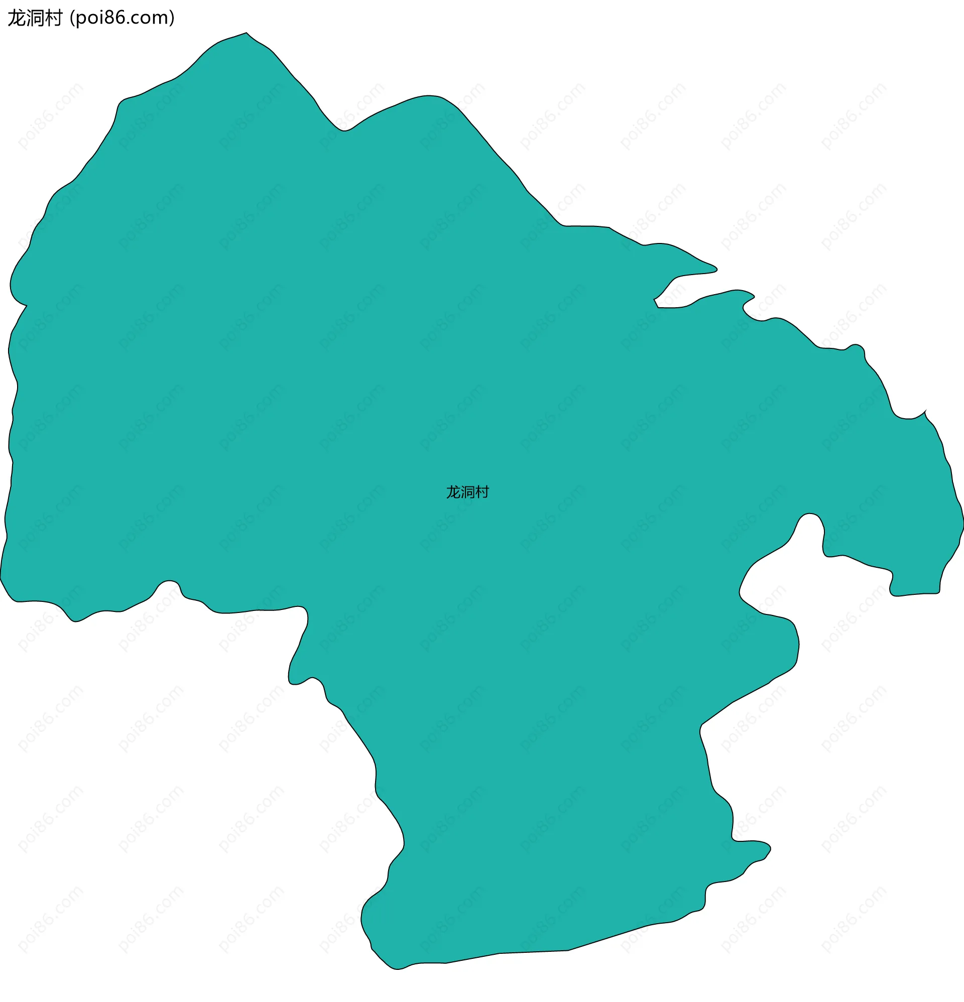 龙洞村边界地图