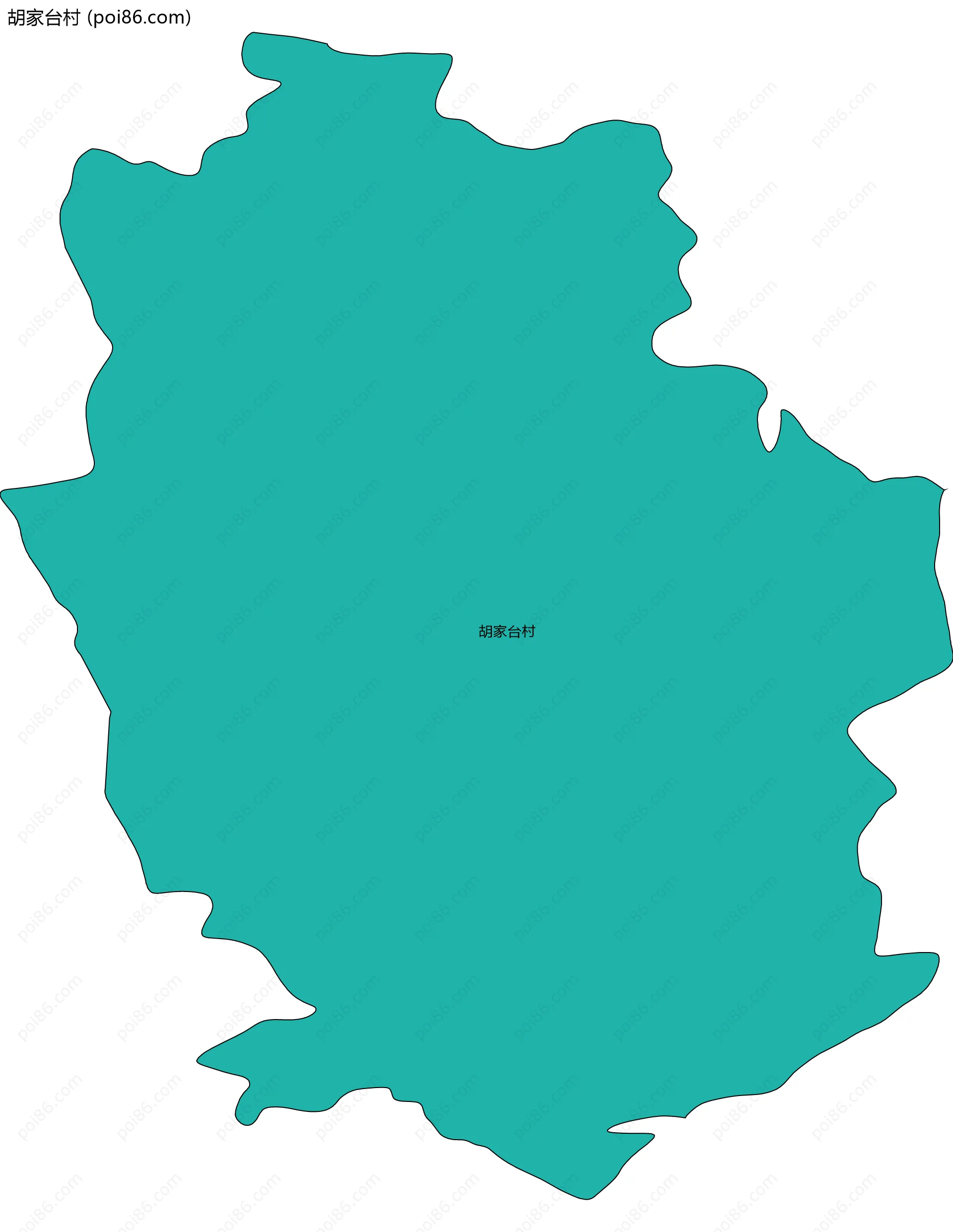 胡家台村边界地图