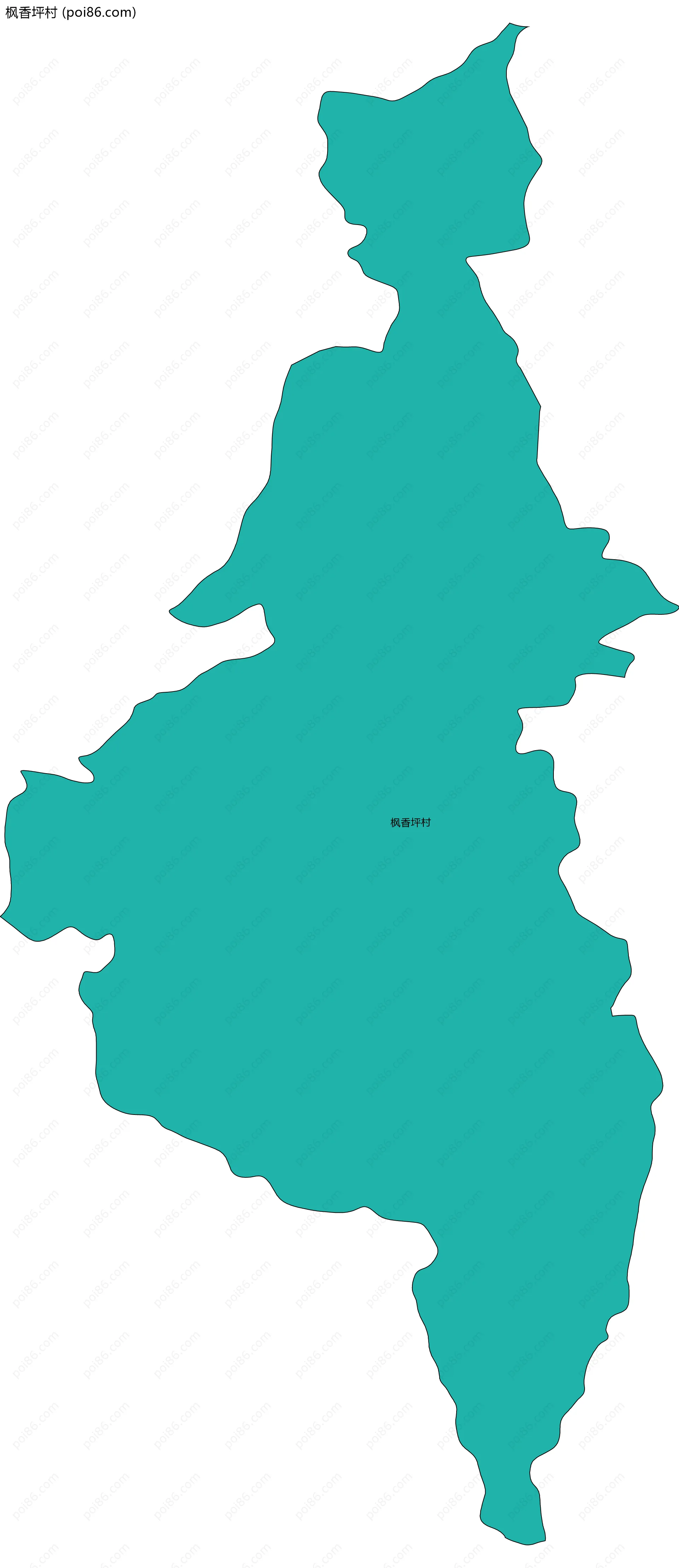 枫香坪村边界地图