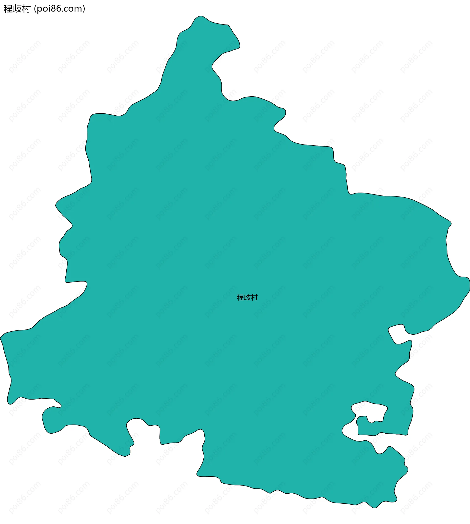 程歧村边界地图