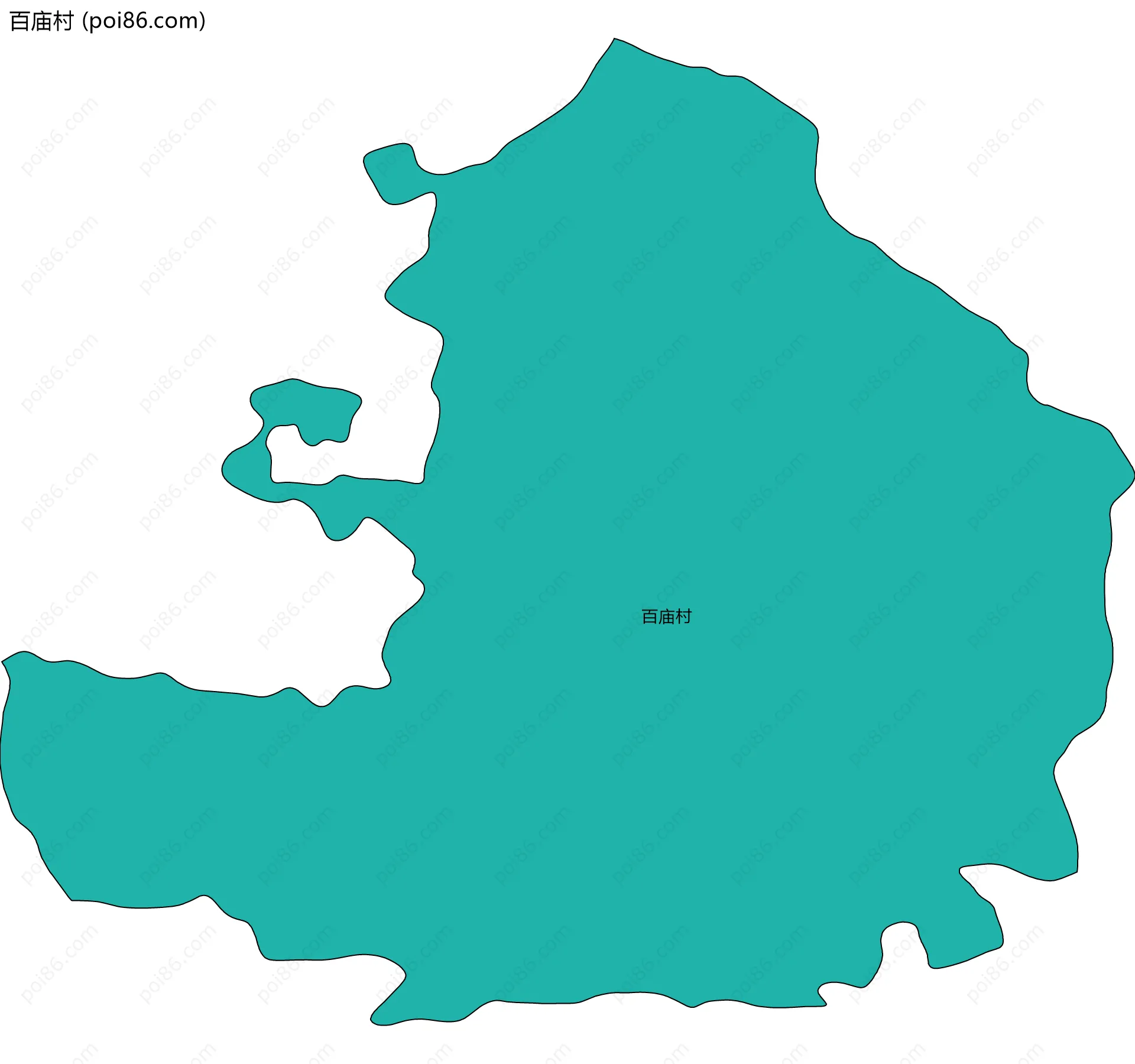 百庙村边界地图