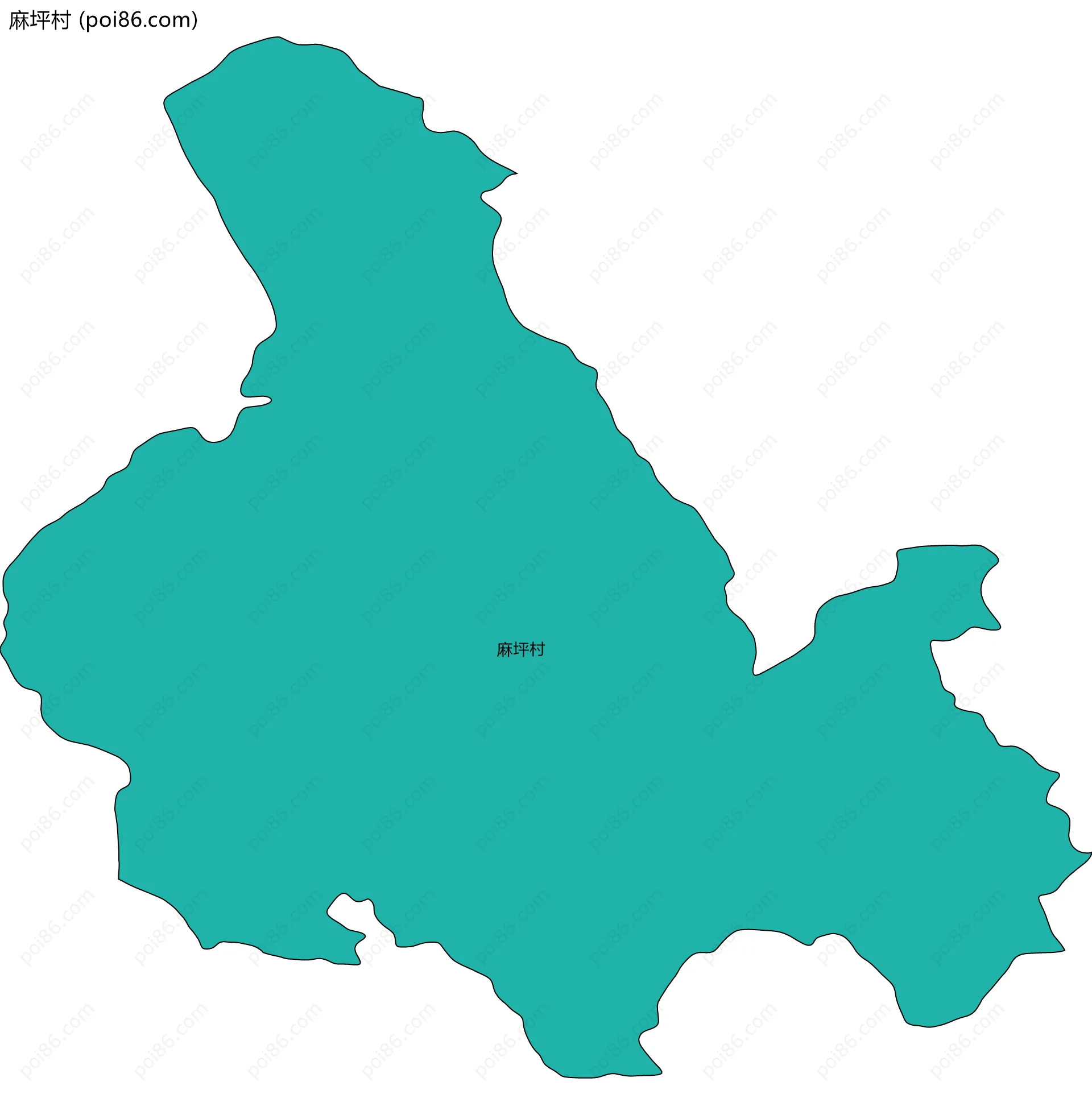 麻坪村边界地图