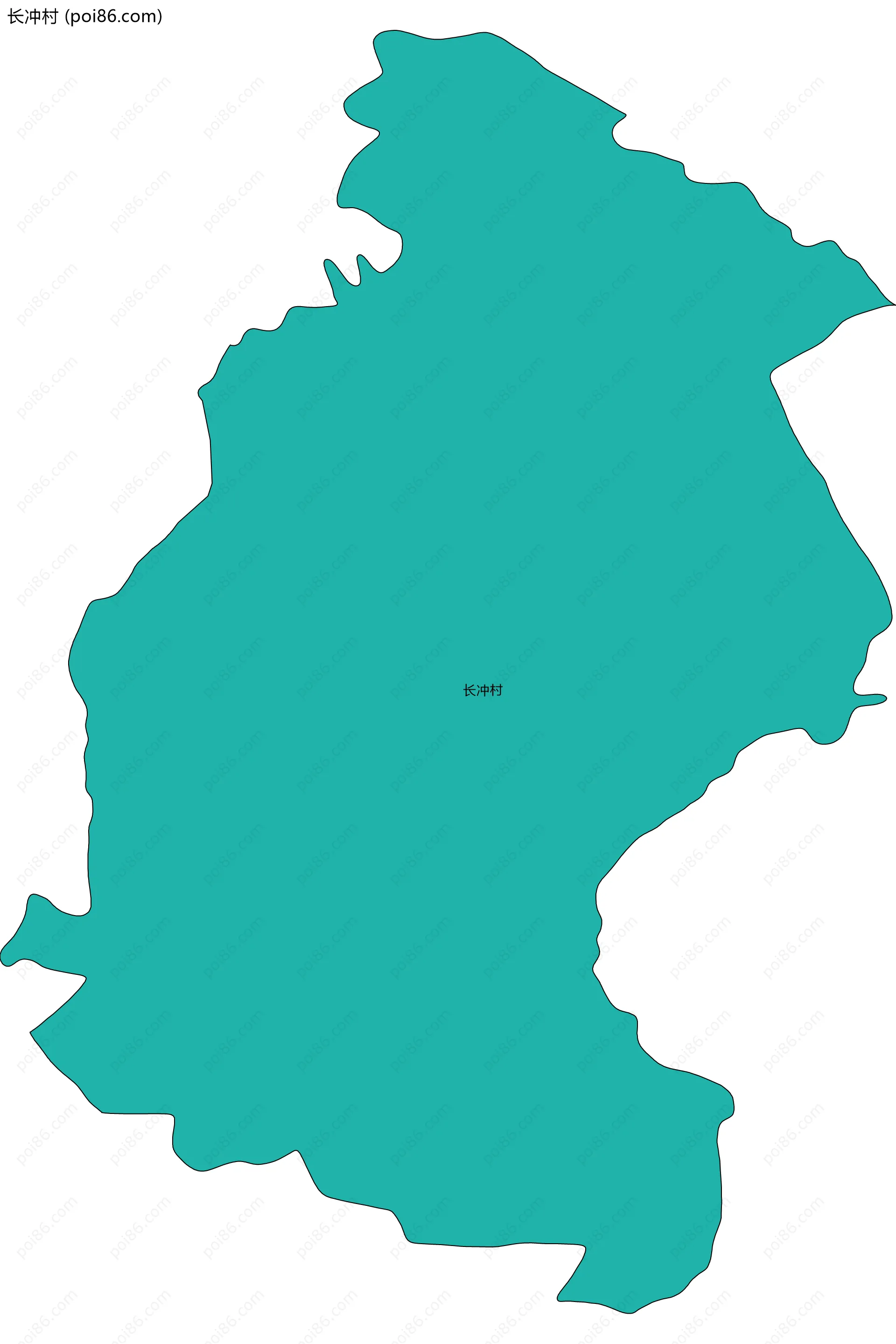 长冲村边界地图