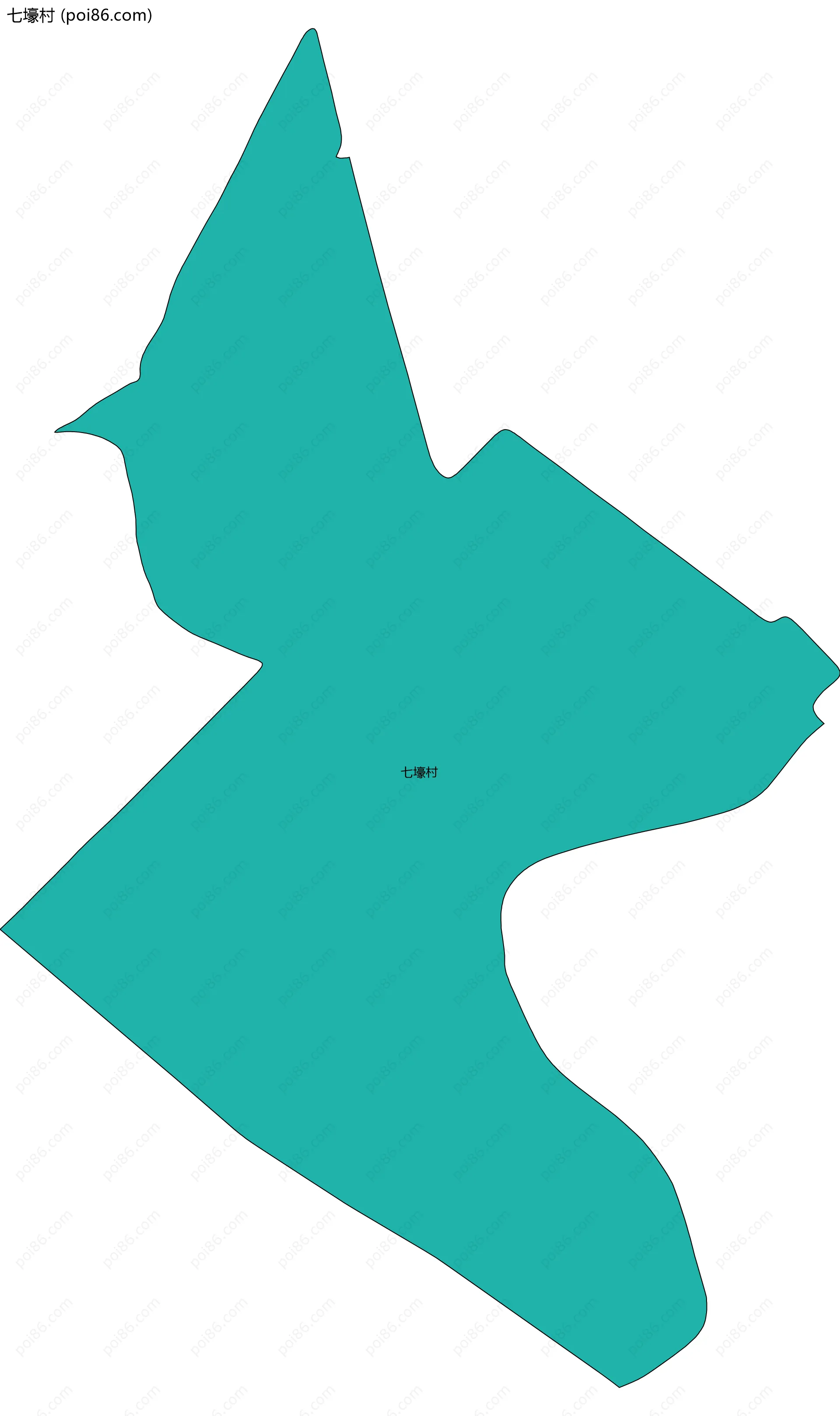 七壕村边界地图