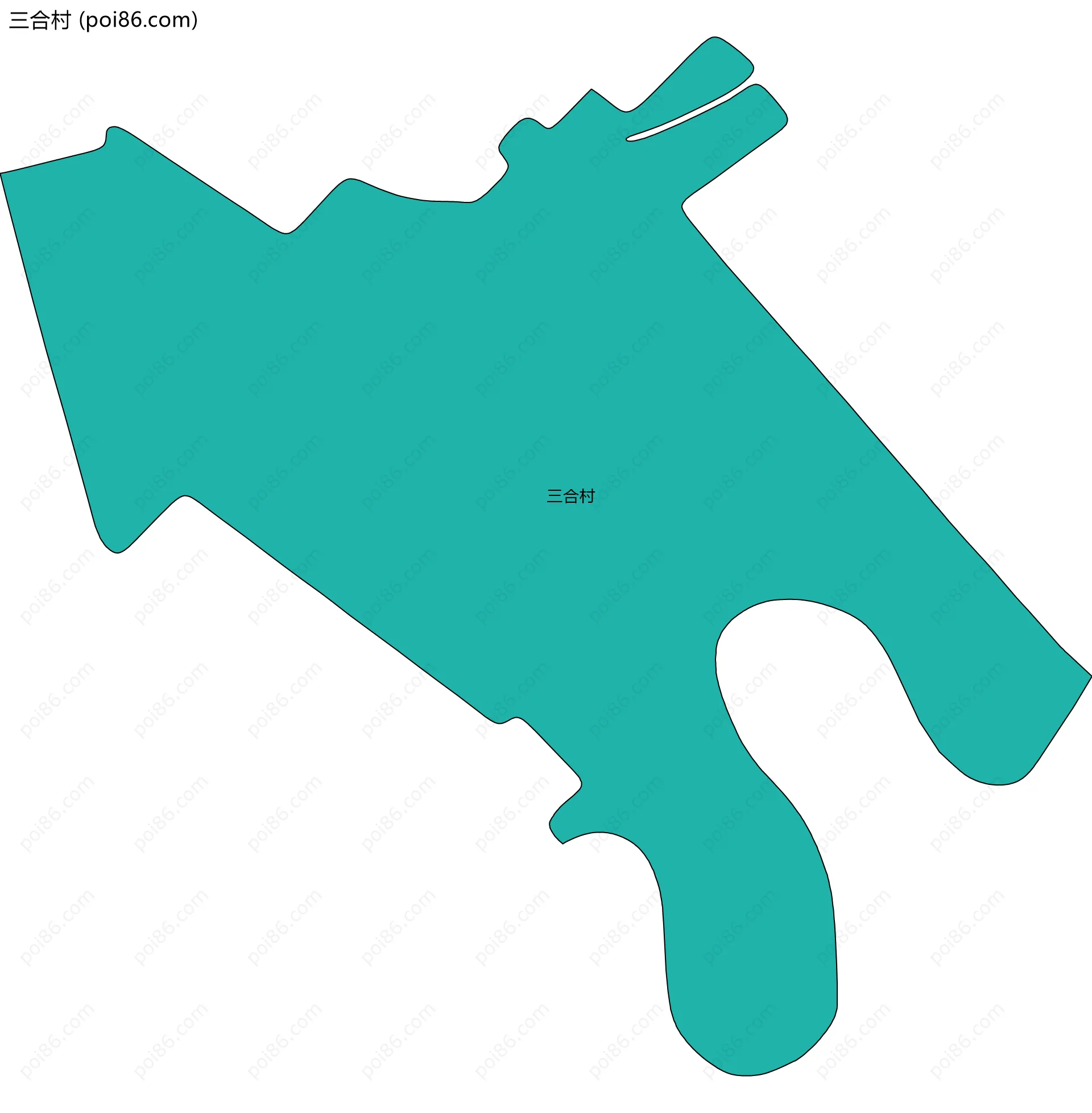 三合村边界地图