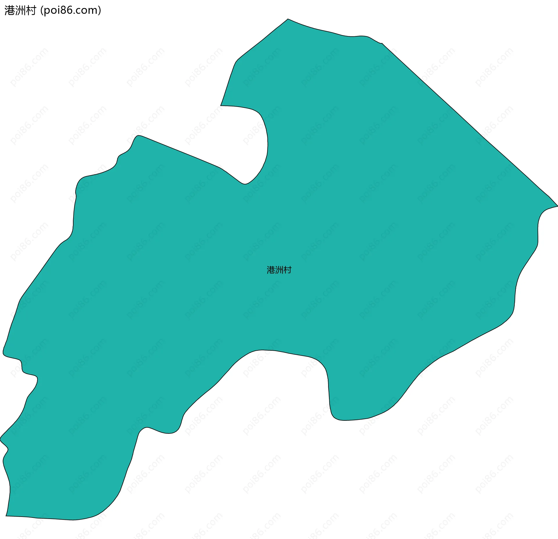 港洲村边界地图