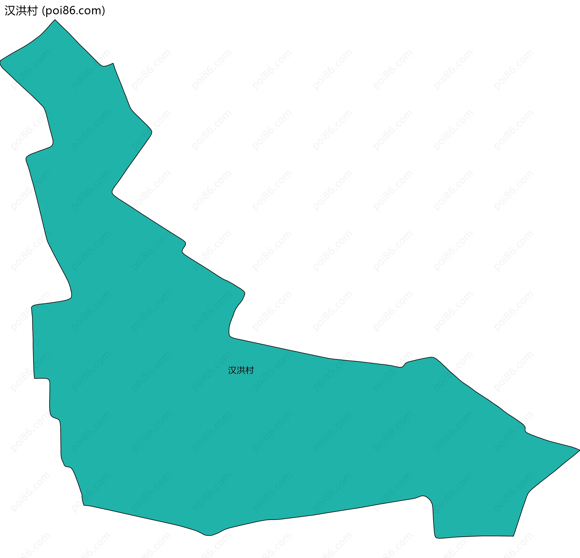 汉洪村边界地图