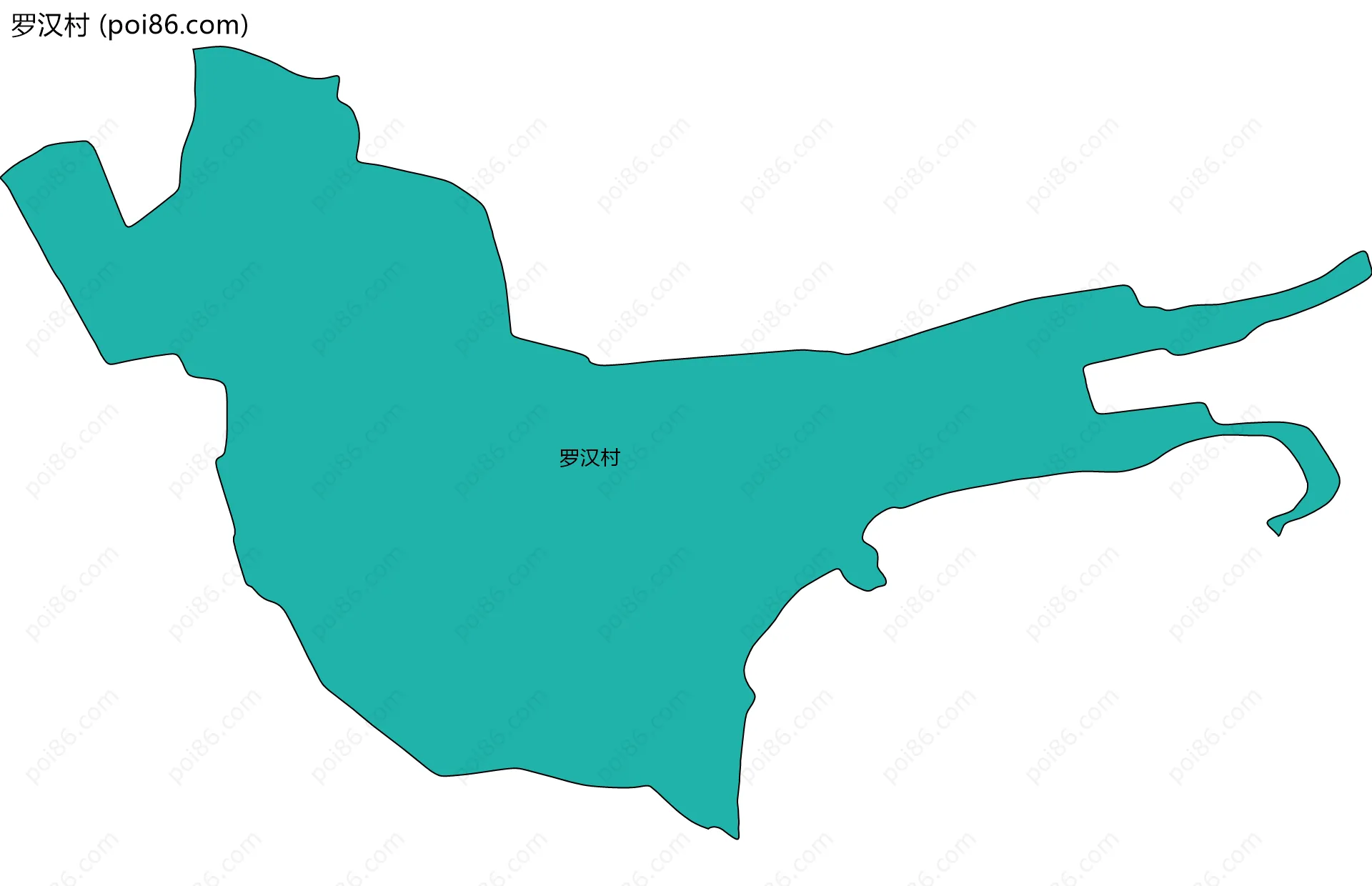 罗汉村边界地图