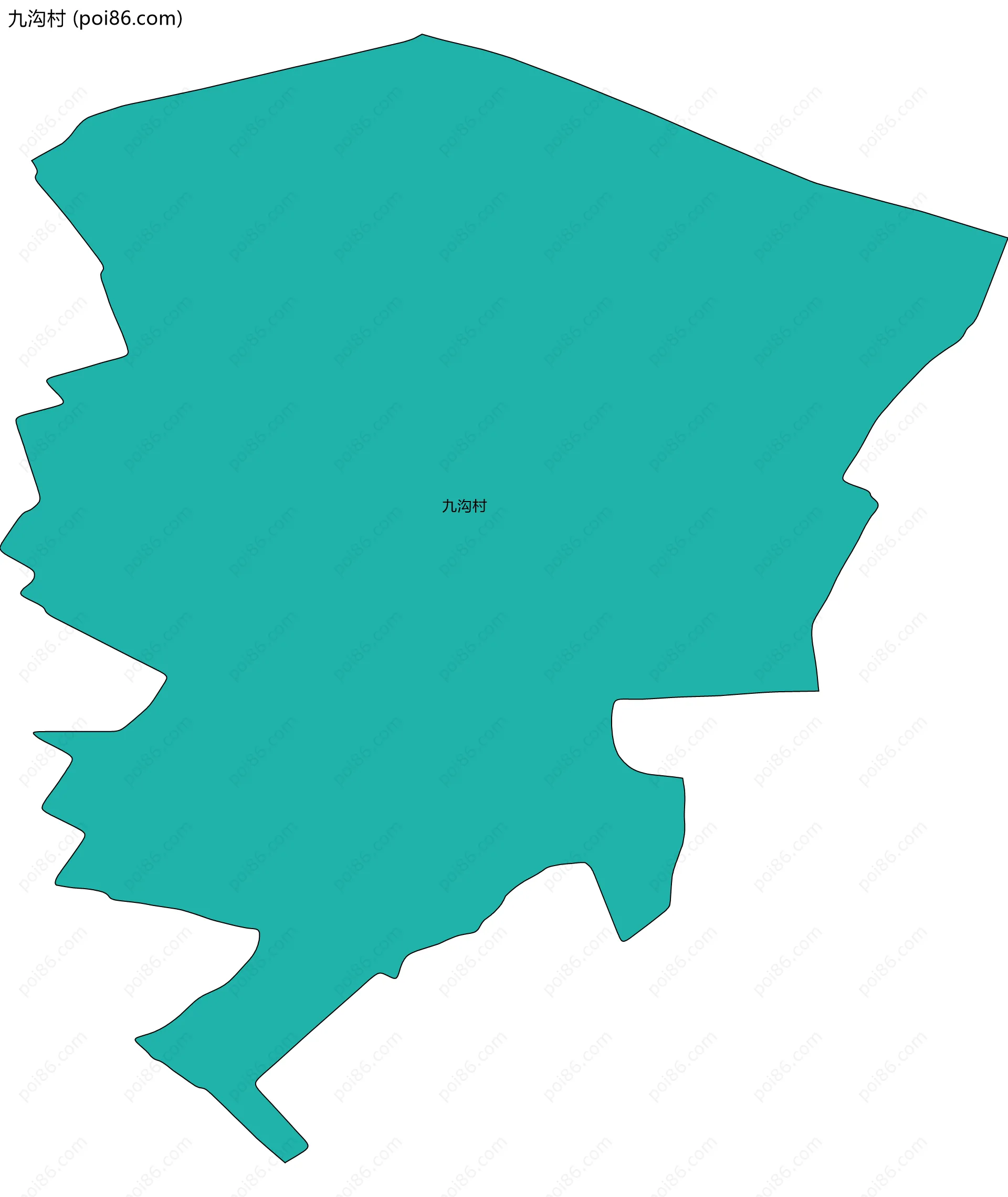 九沟村边界地图