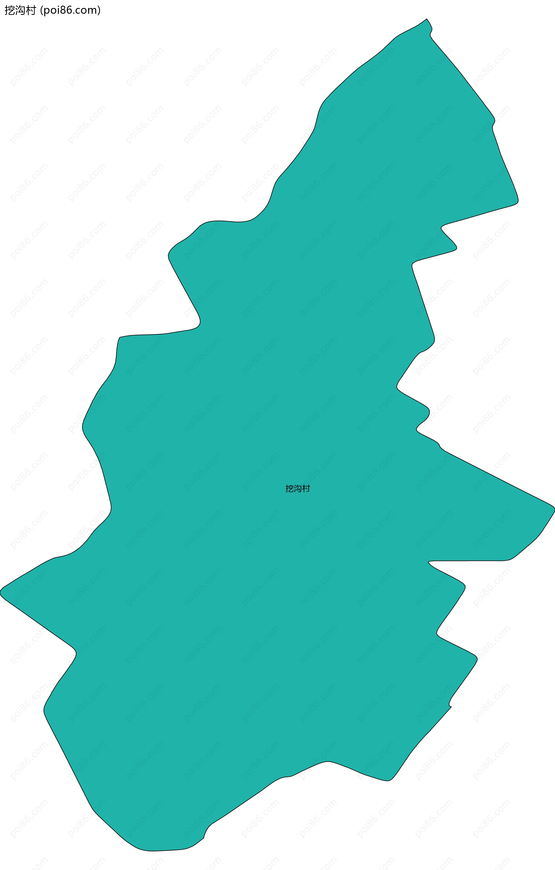 挖沟村边界地图