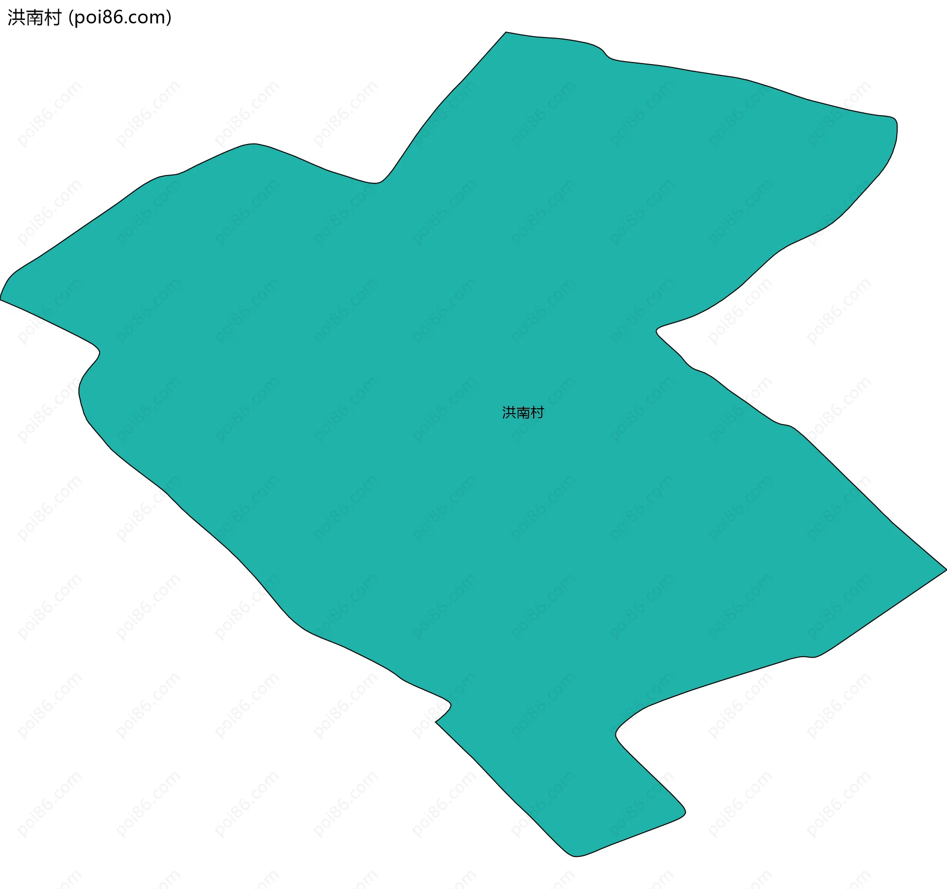 洪南村边界地图