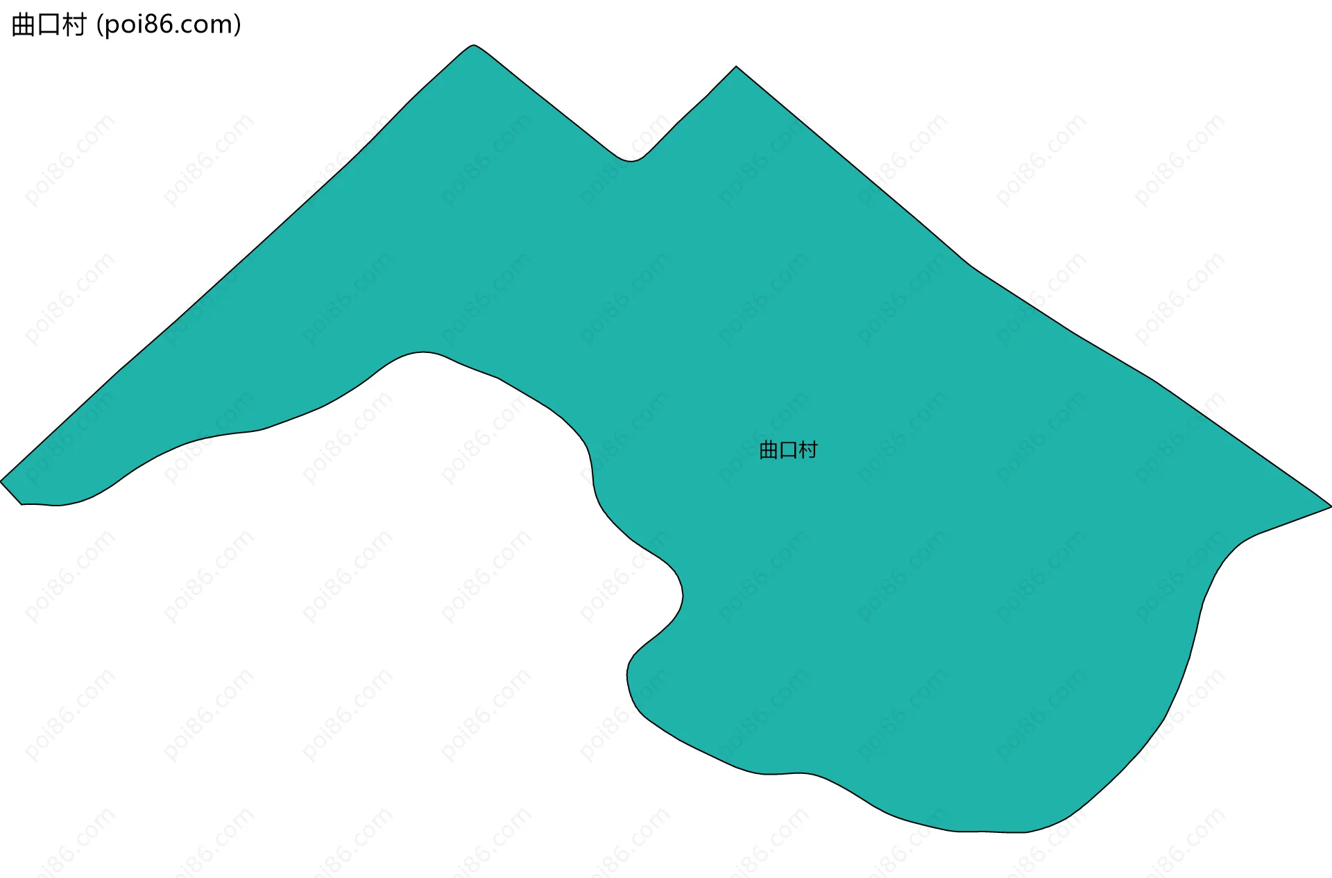 曲口村边界地图